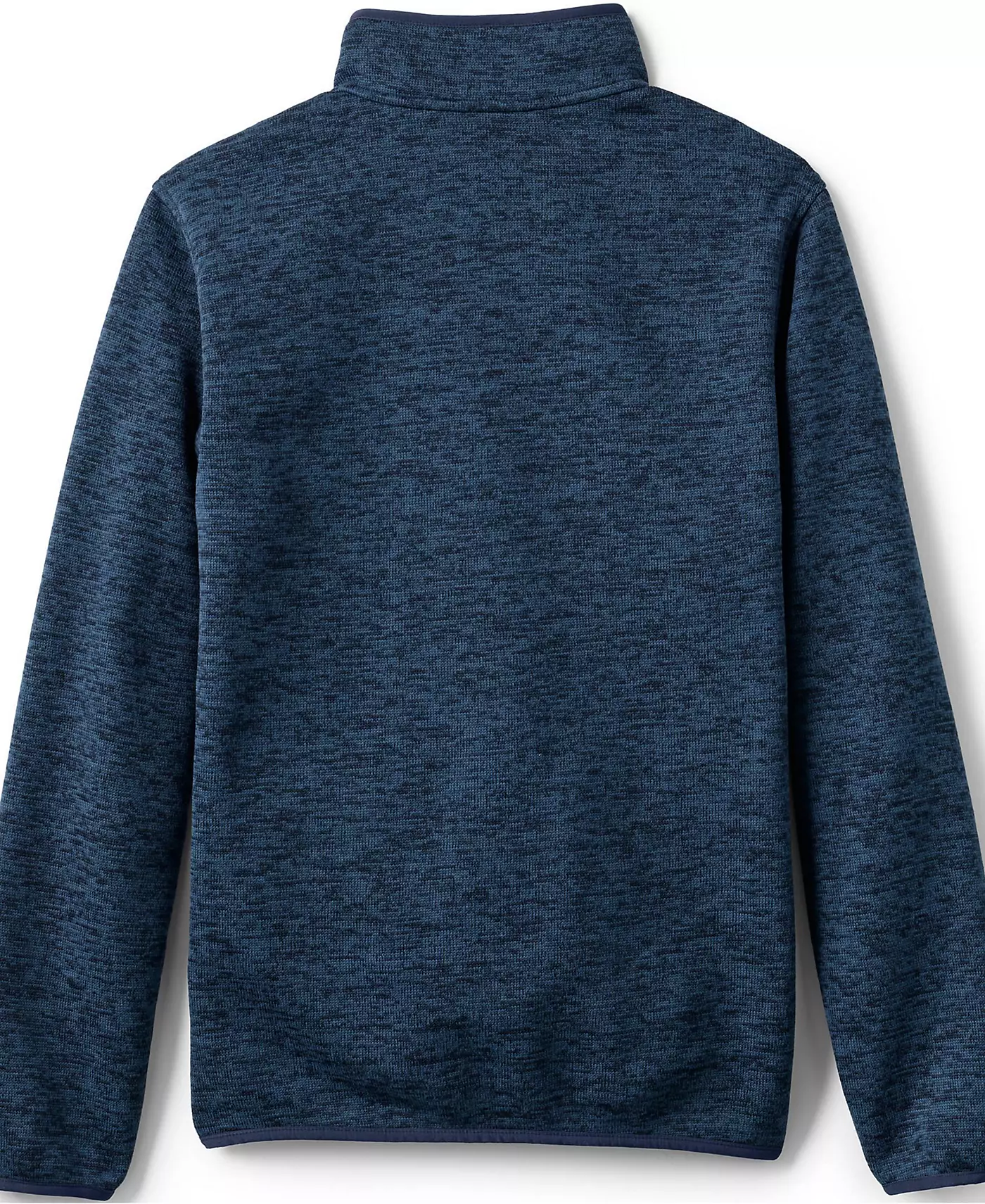 Мужской свитер Lands' End Unisex, флисовый пуловер с застежкой-молнией