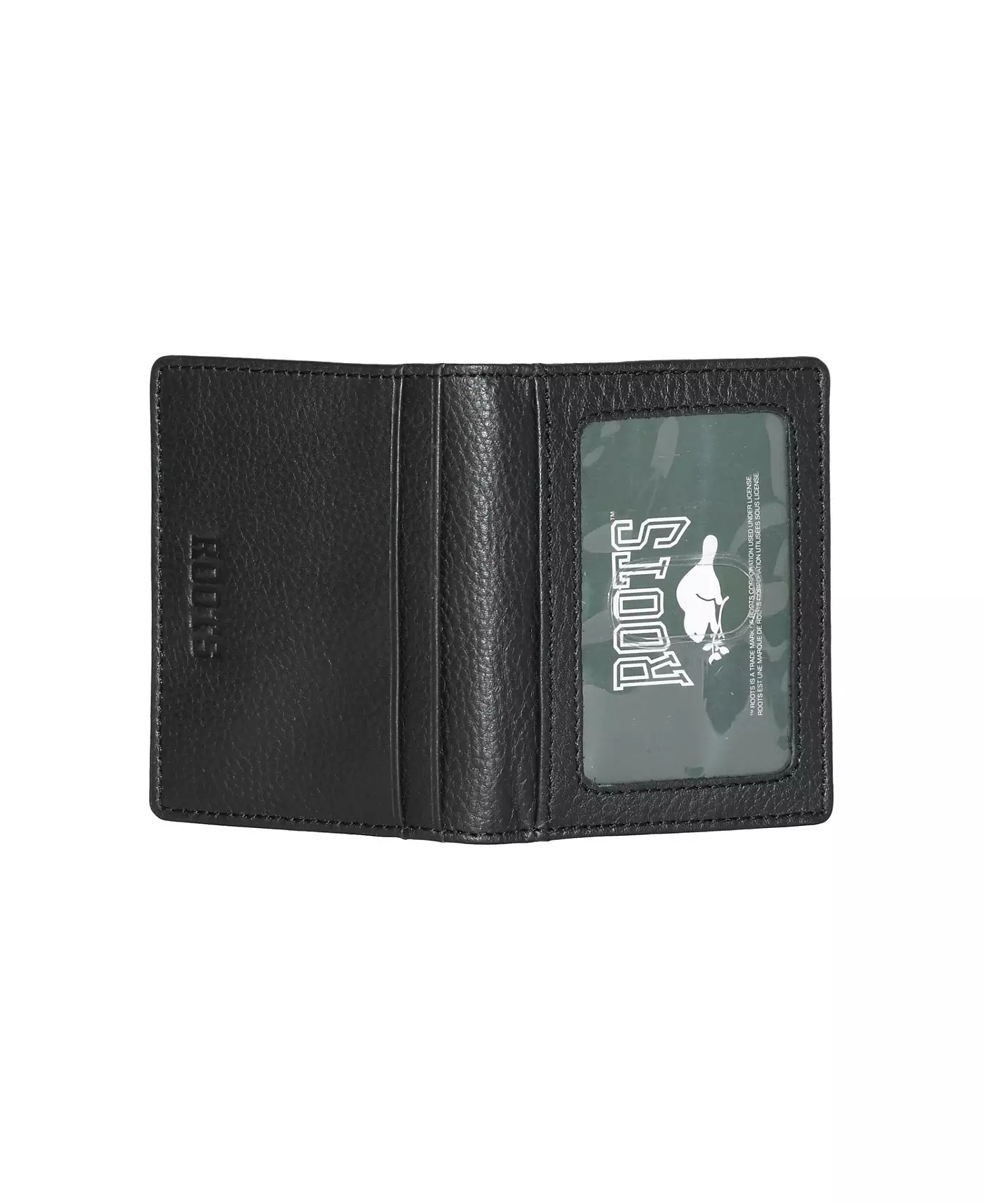 Мужской кожаный кошелек Roots Men Slimfold со съемным удостоверением личности