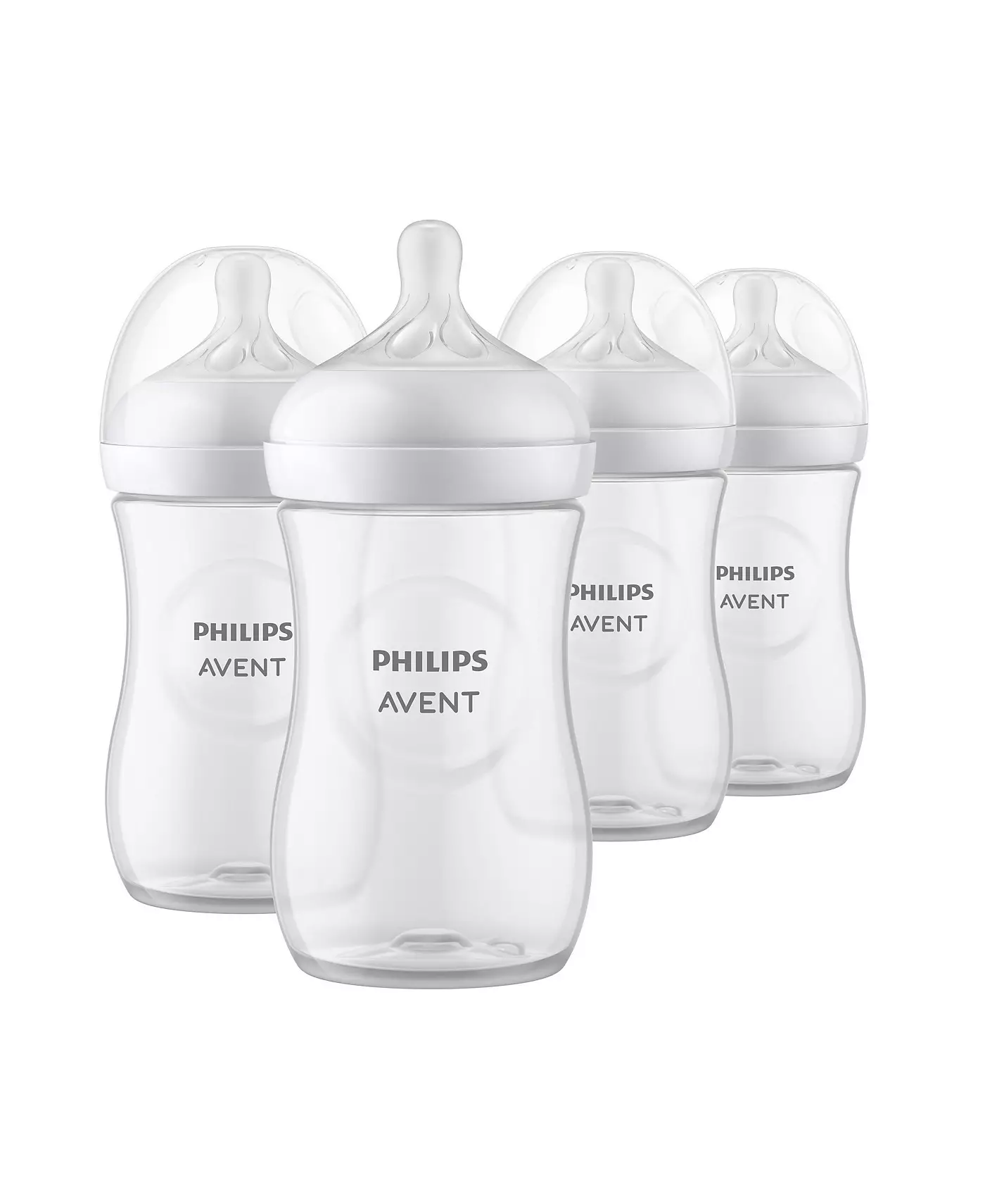 Бутылочка Philips Avent Natural Baby с соской Natural Response, прозрачная, 9 унций, 4 шт.
