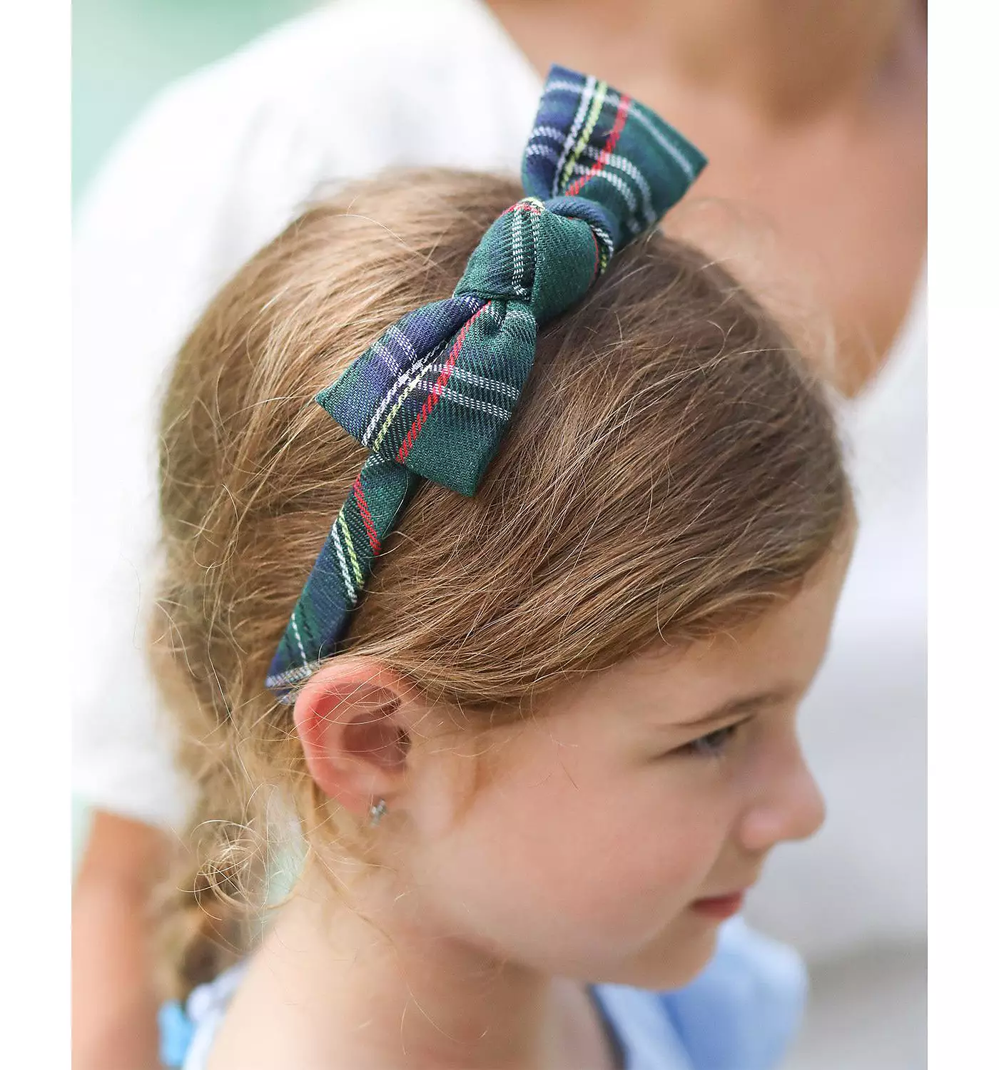 Повязка на голову с бантом в клетку Bits & Bows