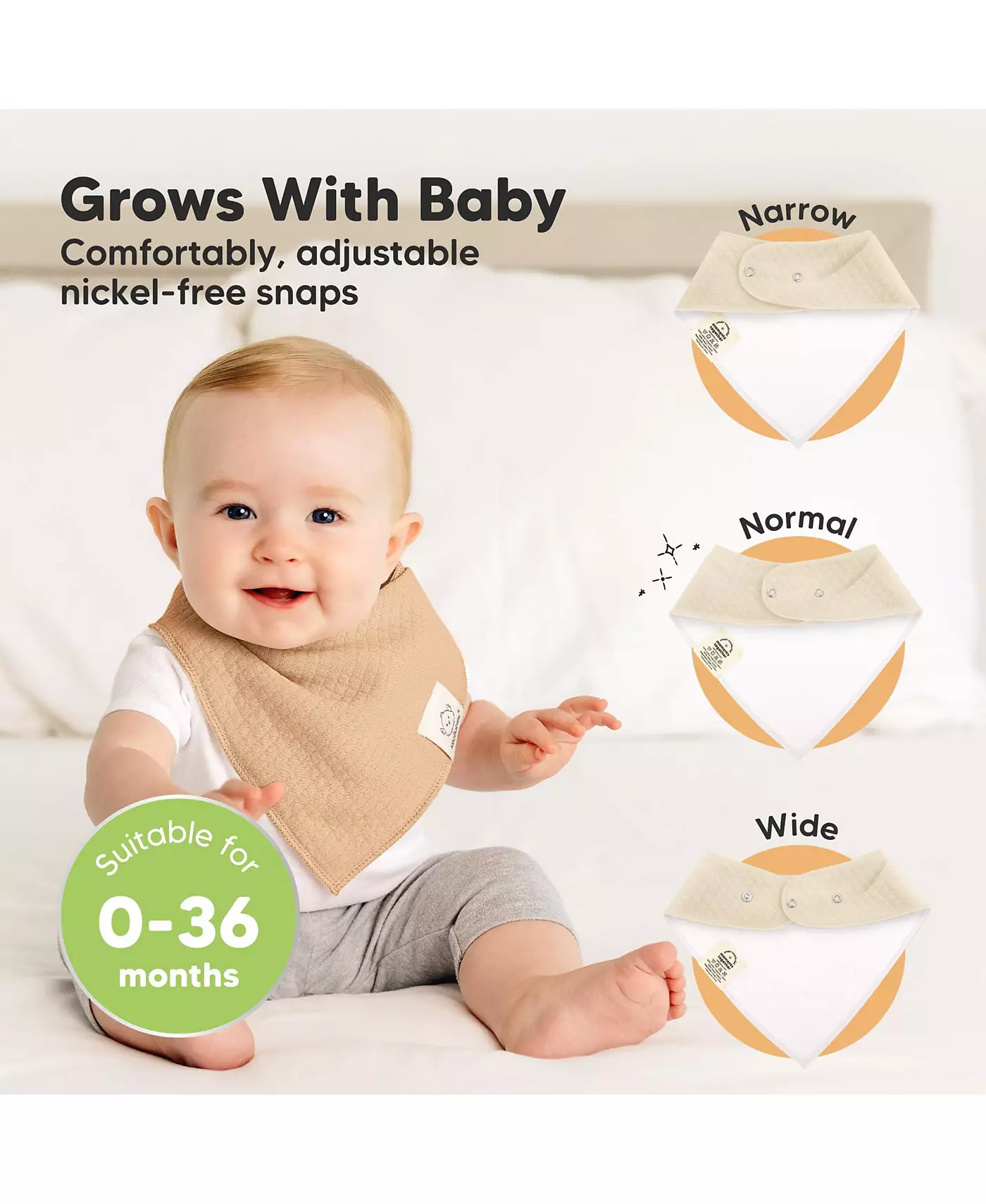 KeaBabies 8pk Quin Bandana Bibs, детские нагрудники для слюнотечения и прорезывания зубов, хлопковые слюнявчики для новорожденных девочек и мальчиков