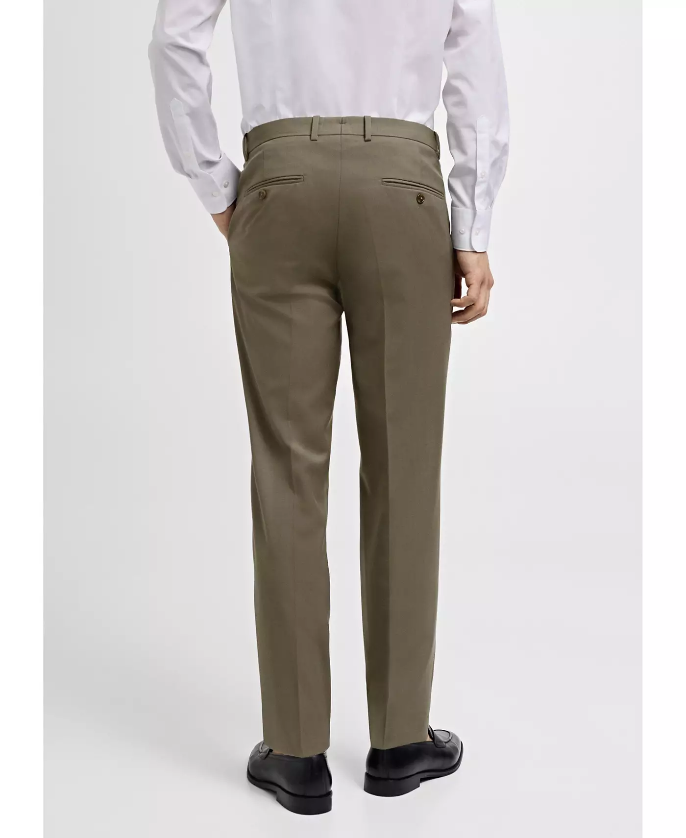 Мужские брюки из натуральной шерсти MANGO