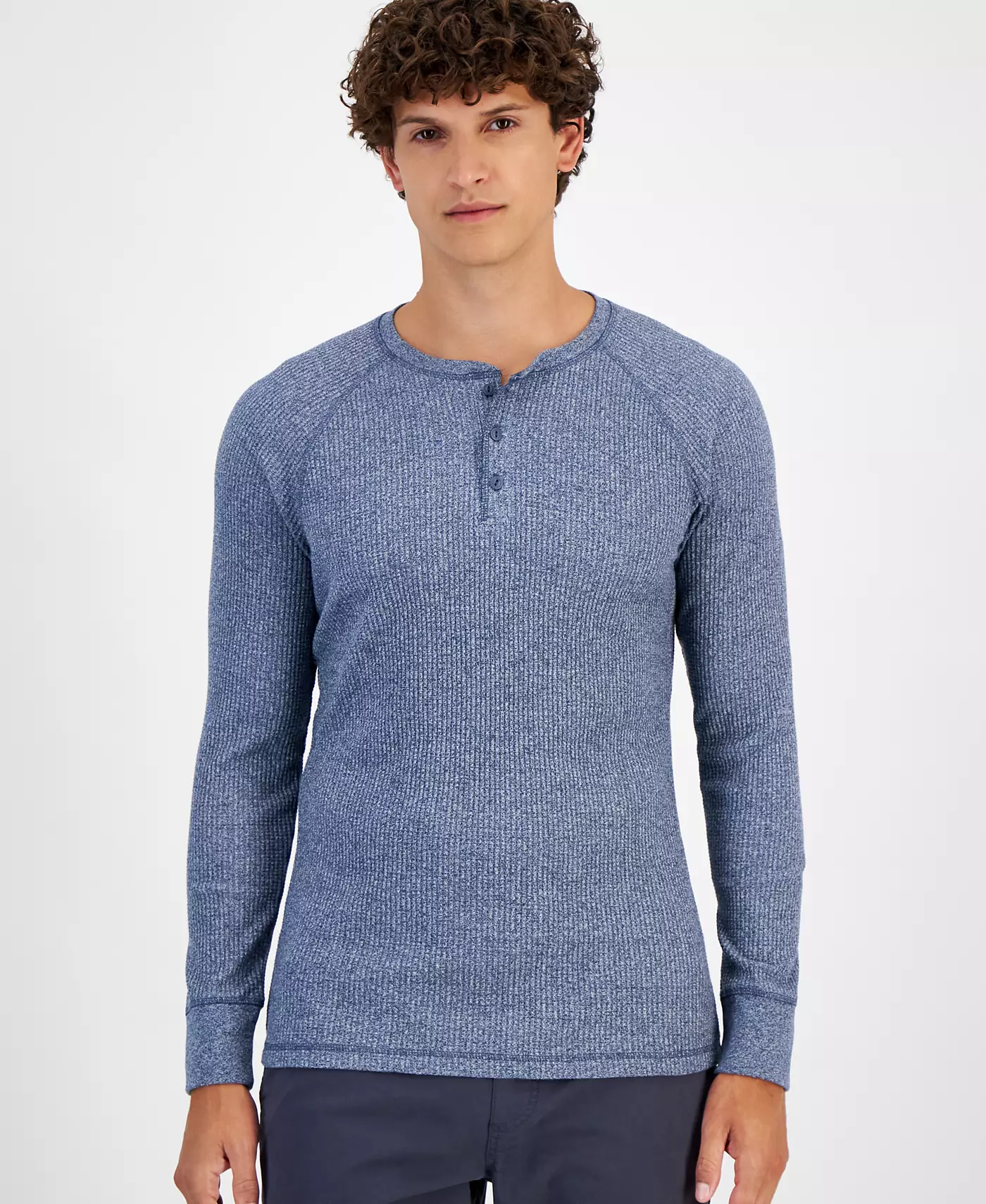 Мужская терморубашка Sun + Stone Henley, созданная для Macy's