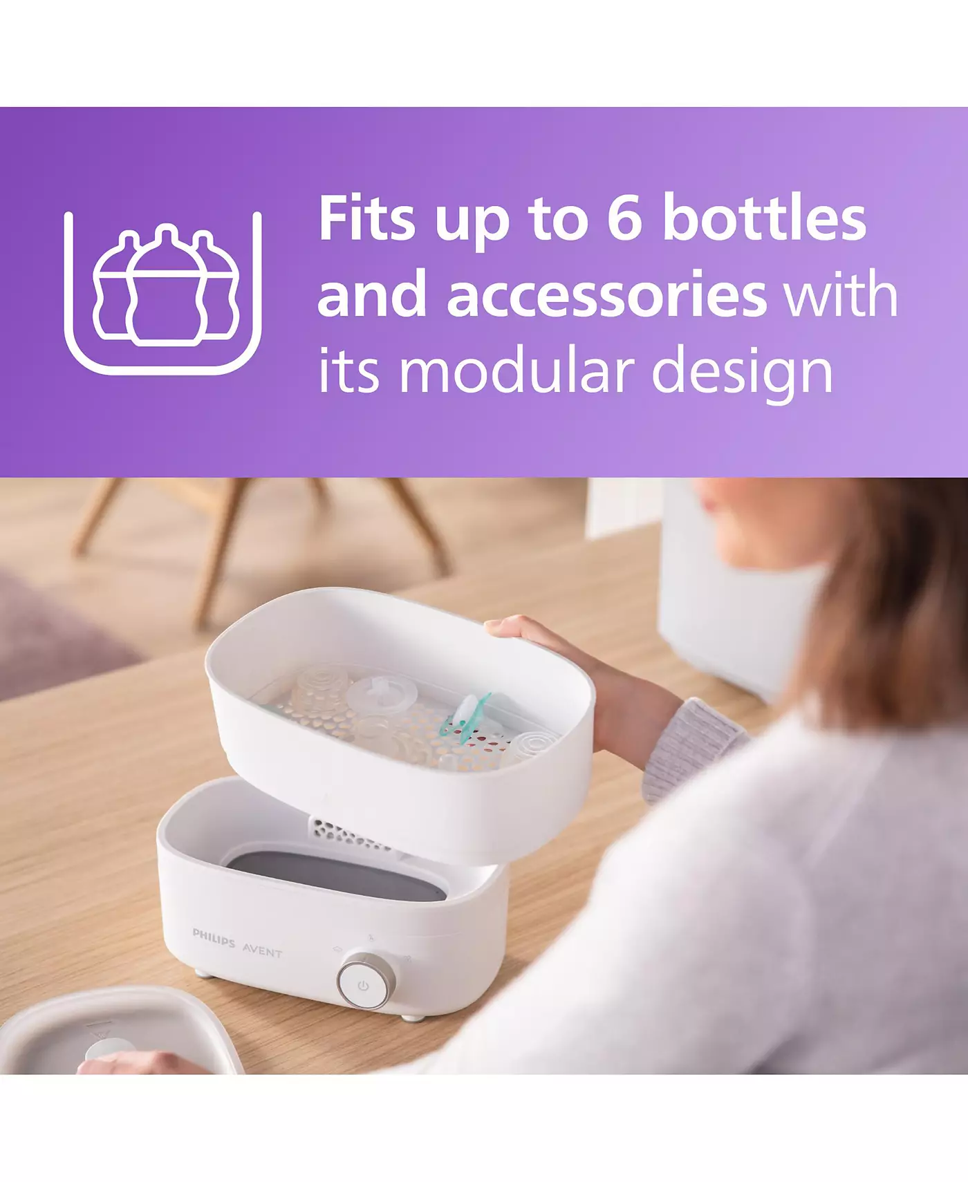 Стерилизатор для детских бутылочек Philips Avent Premium с функцией сушки