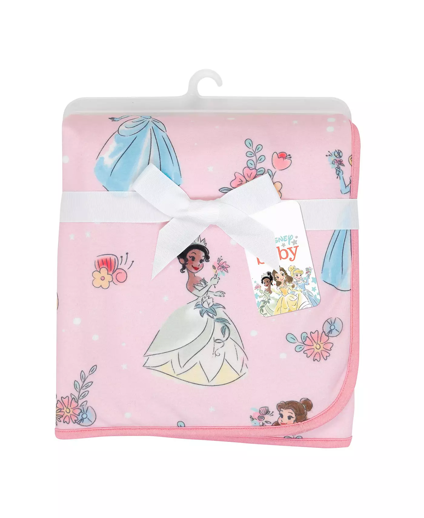 Детское одеяло из розового флиса Lambs & Ivy Disney Princesses - Belle/Tiana/Cinderella