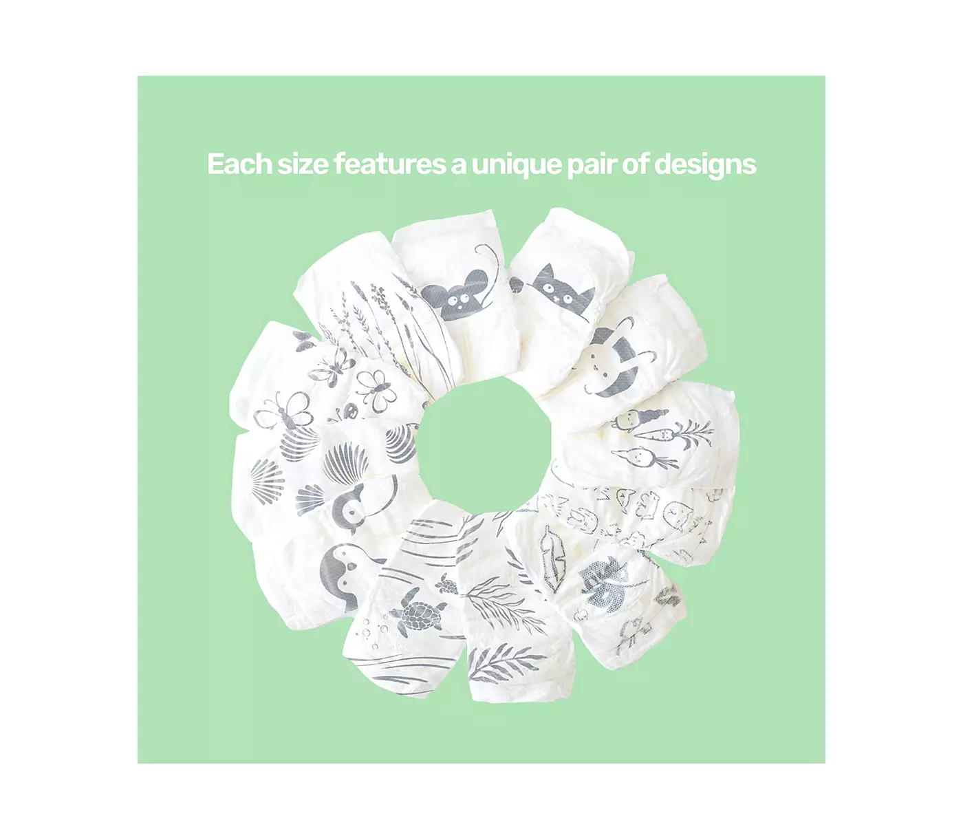 Parasol Kids Clear+Dry Natural одноразовые подгузники - подарочный набор - 3 большие упаковки подгузников и 4 упаковки салфеток