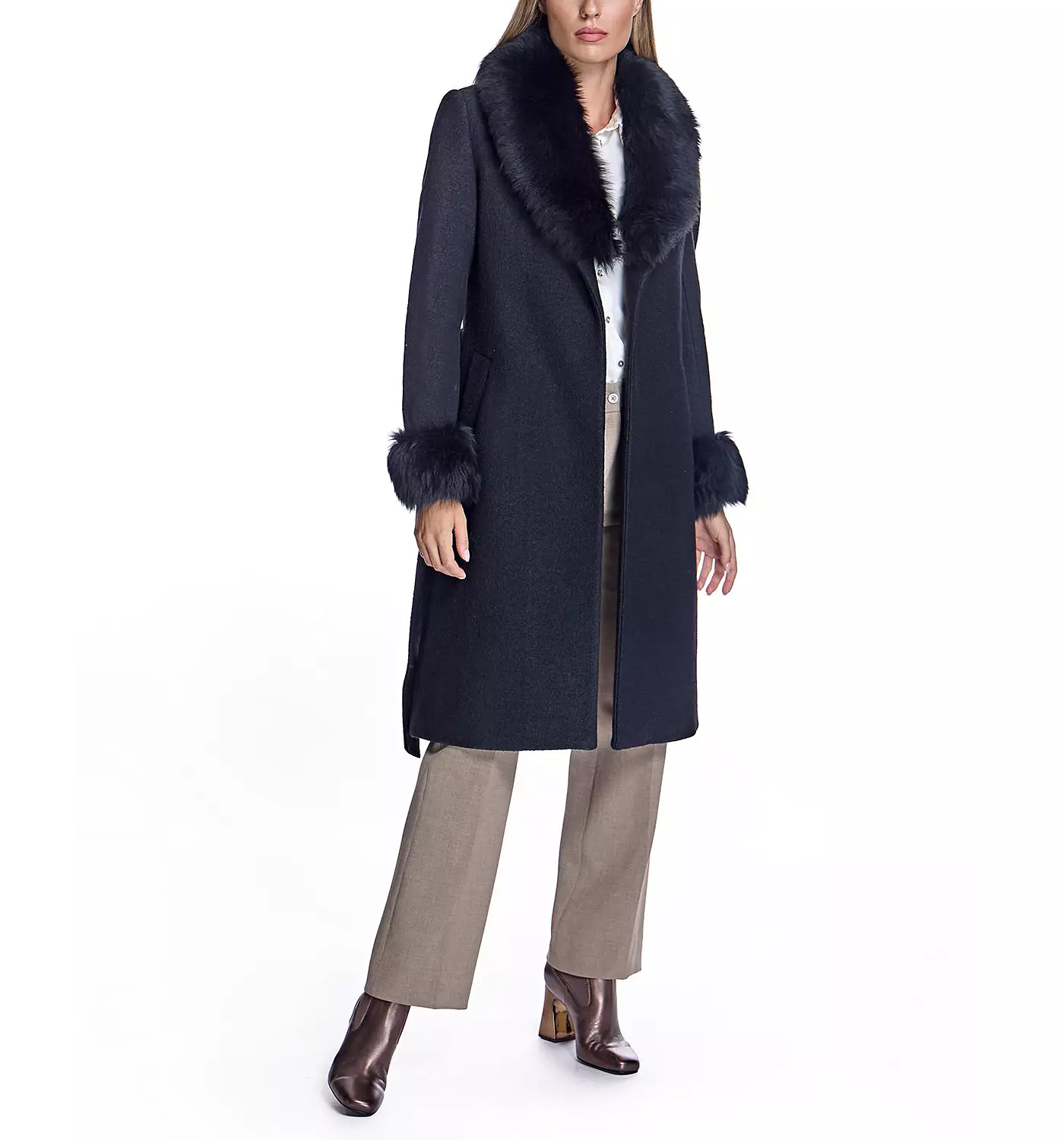 Женское шерстяное пальто-халат Julia & Stella By Maximilian