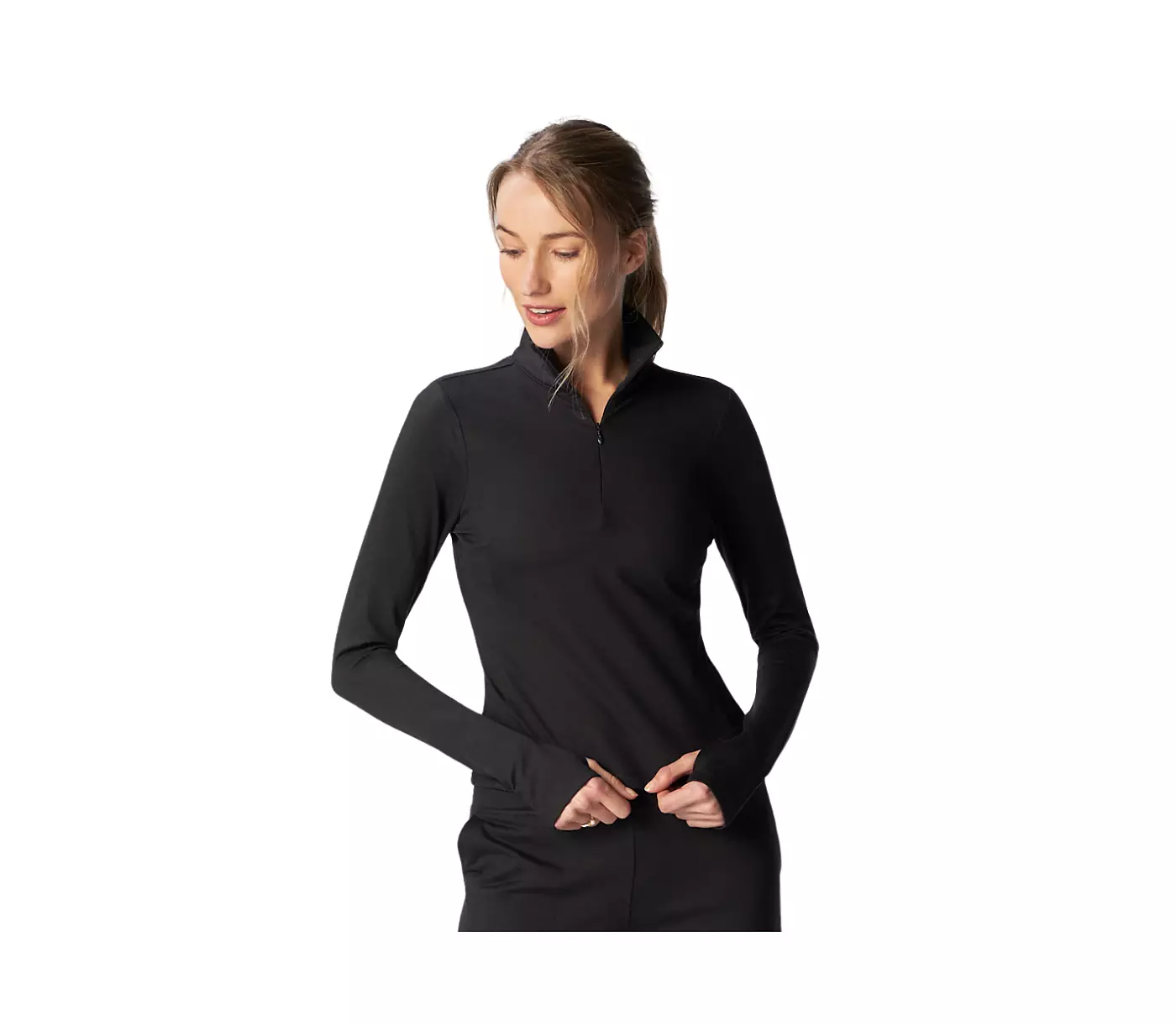 Lifestyle Clothing Женская мягкая майка с длинным рукавом и молнией 1/4 G Lifestyle