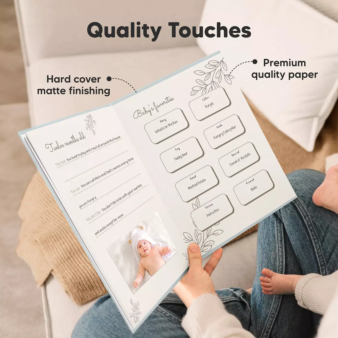 KeaBabies Sketch Baby Memory Book, детские книги для молодых родителей, журнал Milestone, 66-страничный детский альбом для девочек и мальчиков