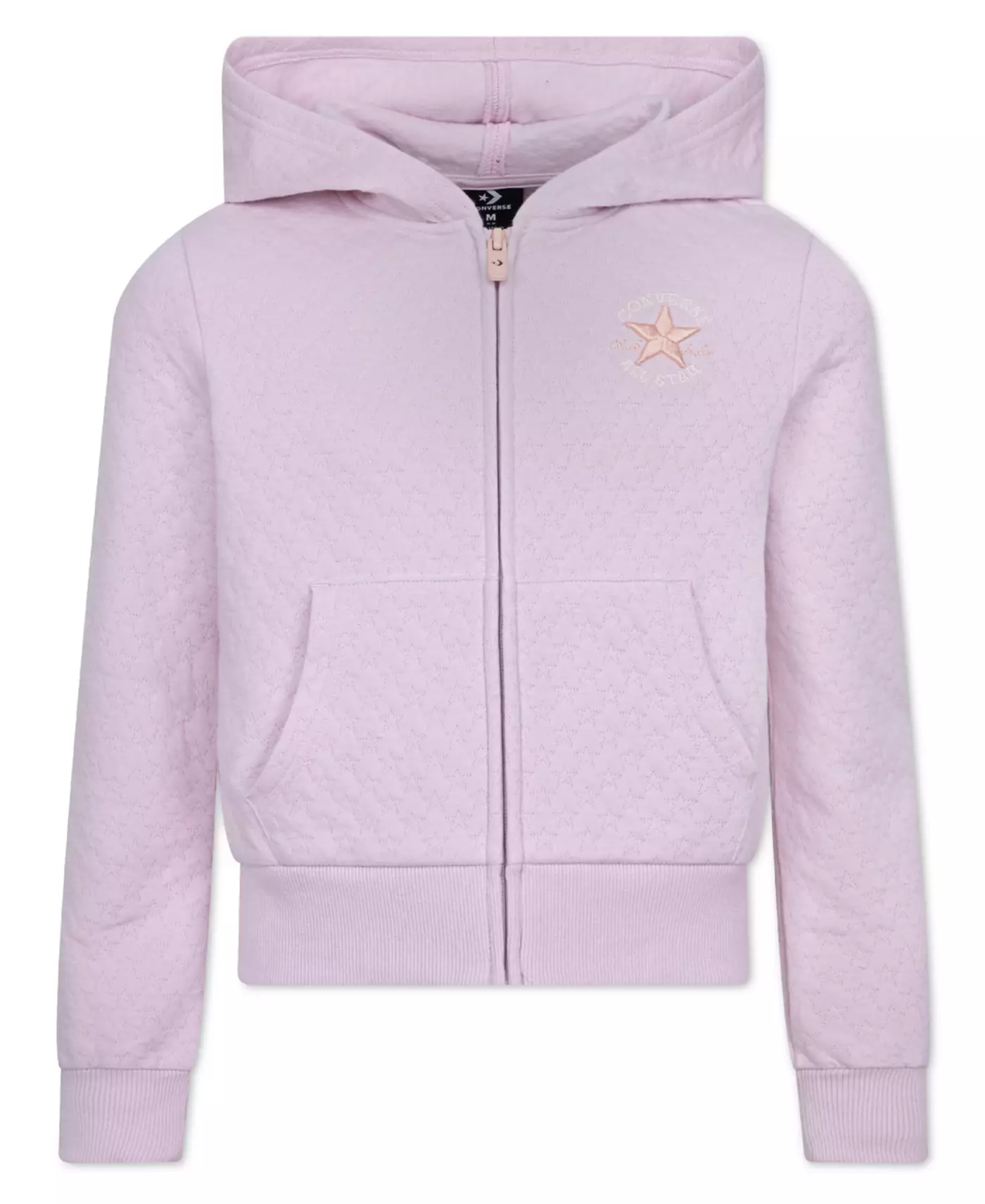 Толстовка Converse Big Girls Star Pointelle с капюшоном и молнией во всю длину