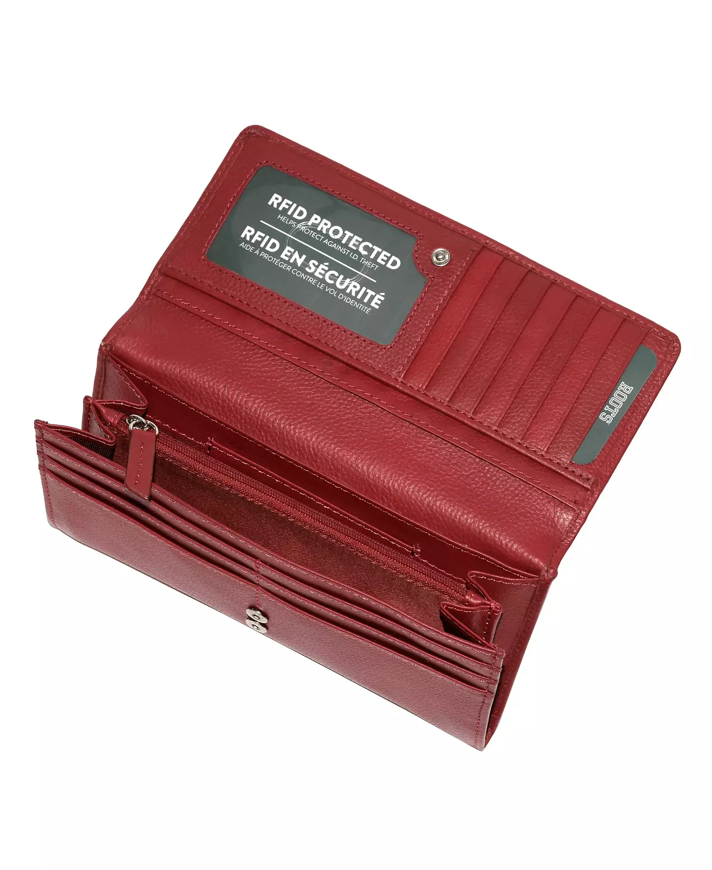 Женский кожаный кошелек-клатч Roots Expander