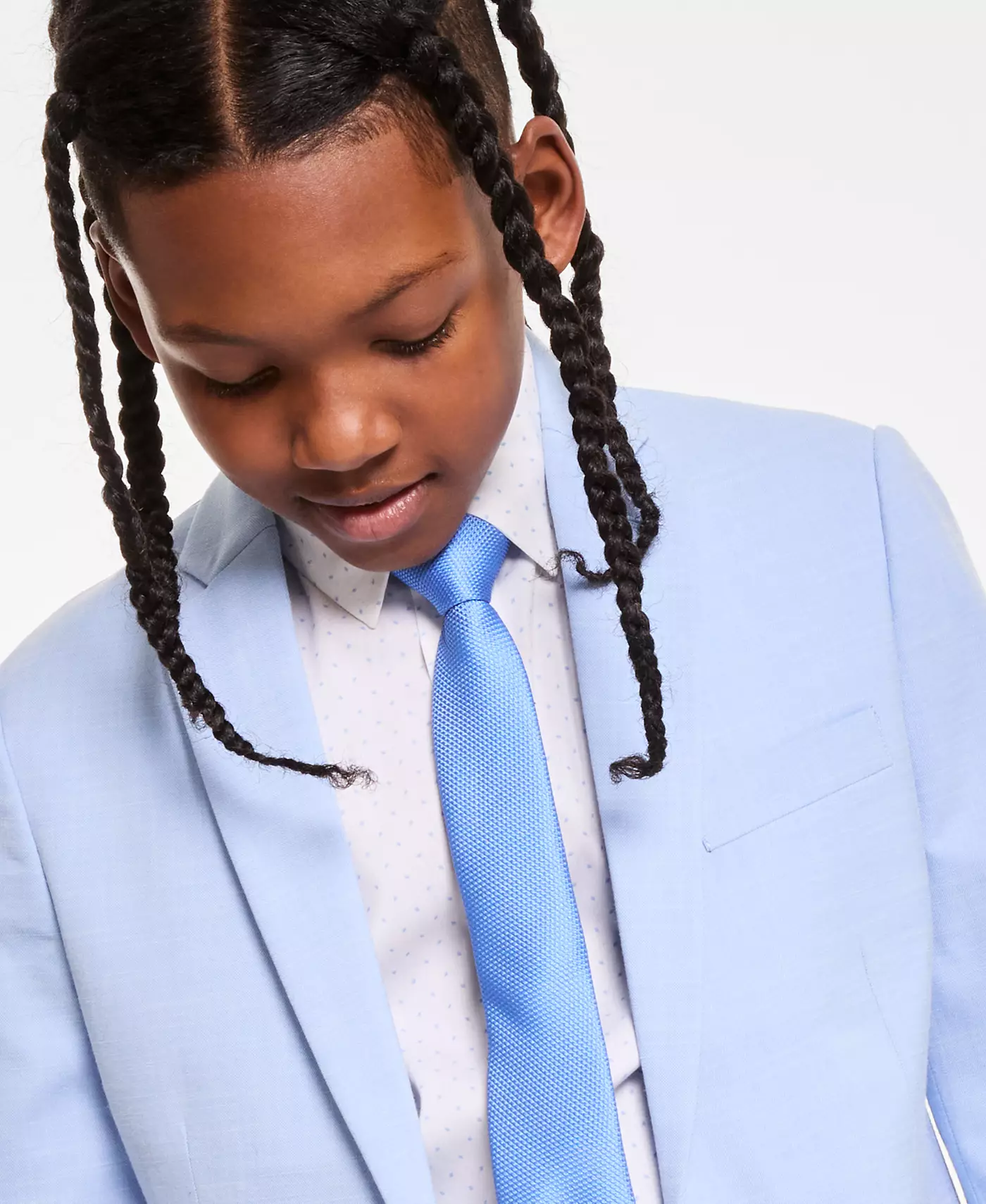 Спортивное пальто Tommy Hilfiger Big Boys Stretch, рубашка Stretch Geo-Print, фактурный однотонный предварительно завязанный галстук и гибкие эластичные тренировочные брюки