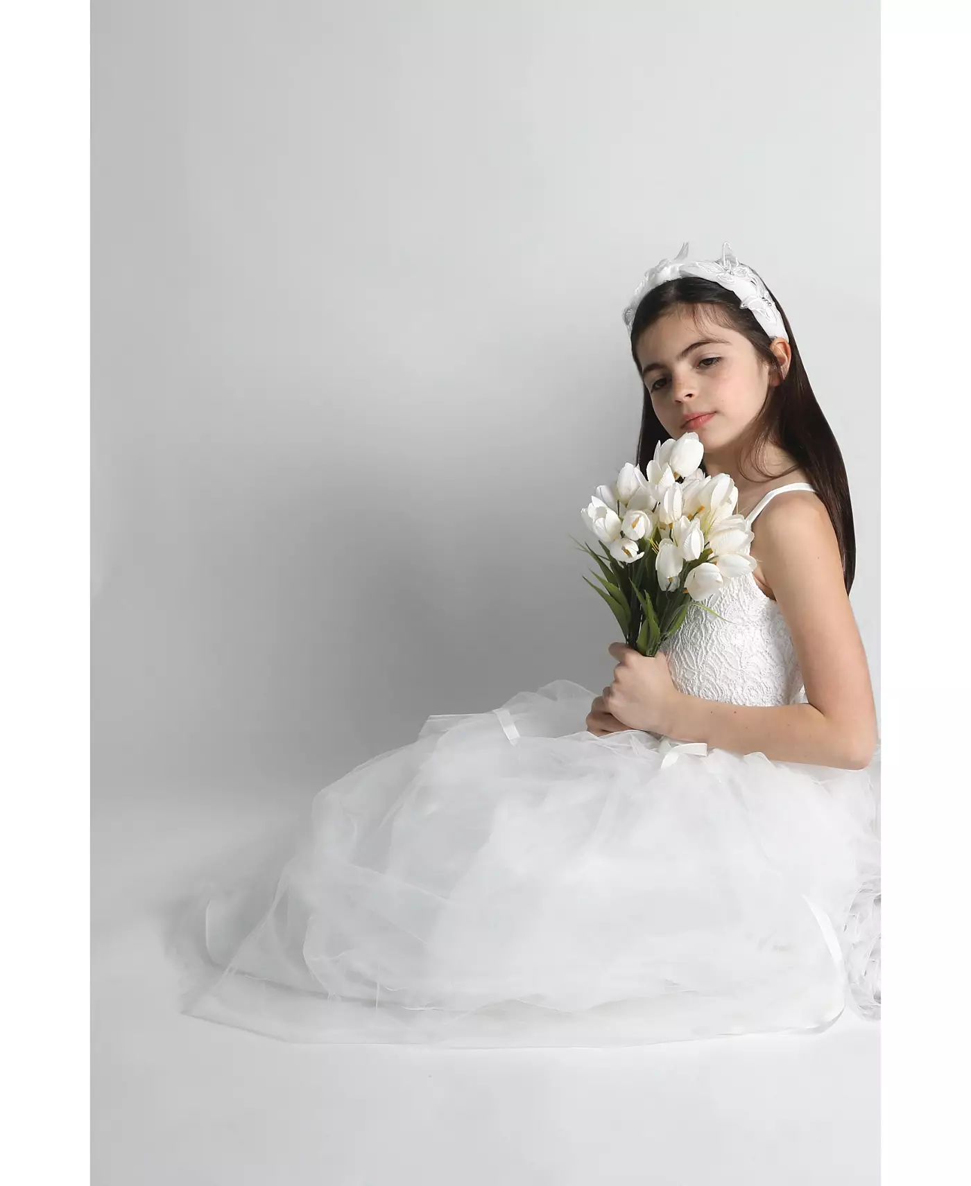 Платье без рукавов для маленьких девочек Us Angels из блестящей сетки и тюля