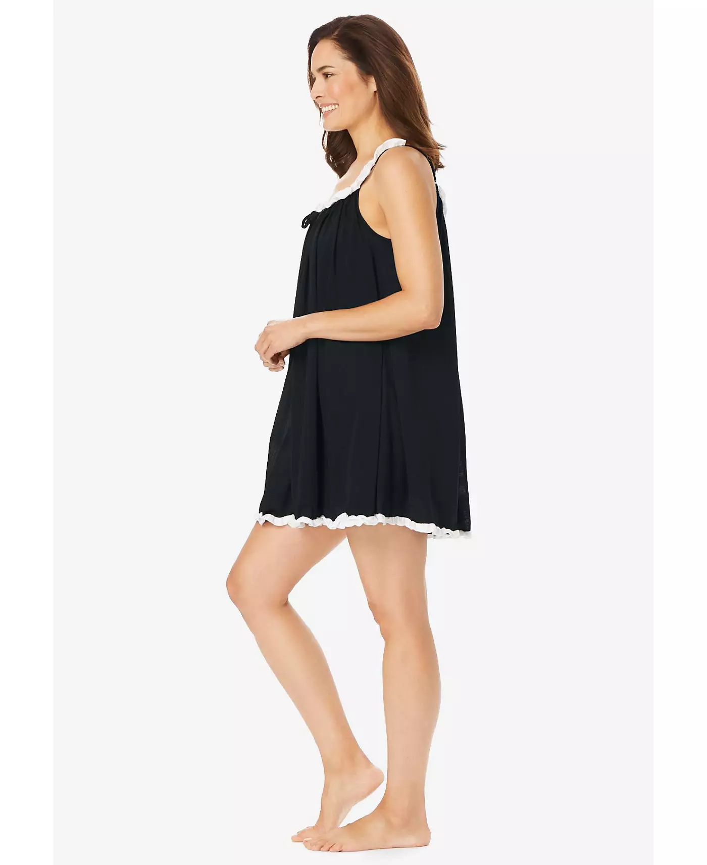 Amoureuse женское платье бэбидолл больших размеров с оборками