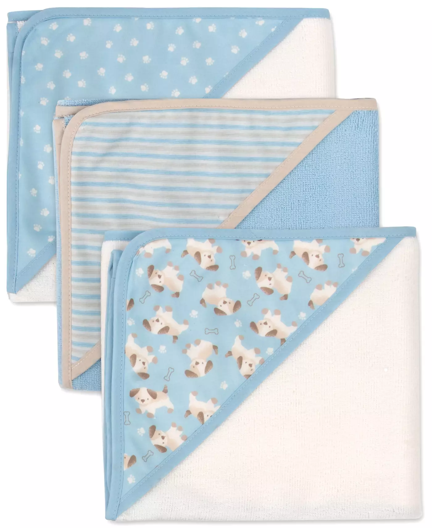 Полотенце с капюшоном и мочалка для мальчиков Jessica Simpson Baby, комплект из 6 предметов