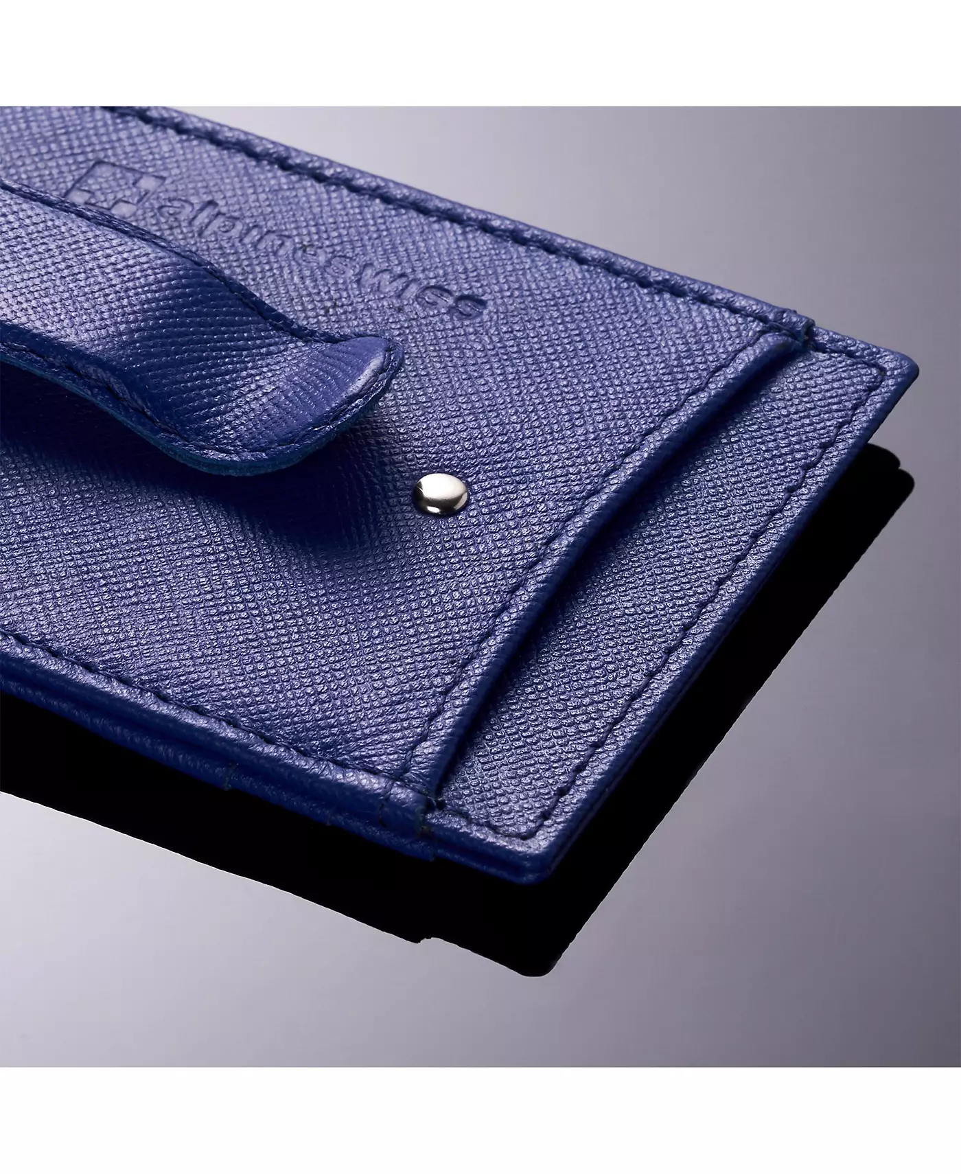 Мужской кошелек Alpine Swiss с тонким передним карманом и зажимом для денег из натуральной кожи