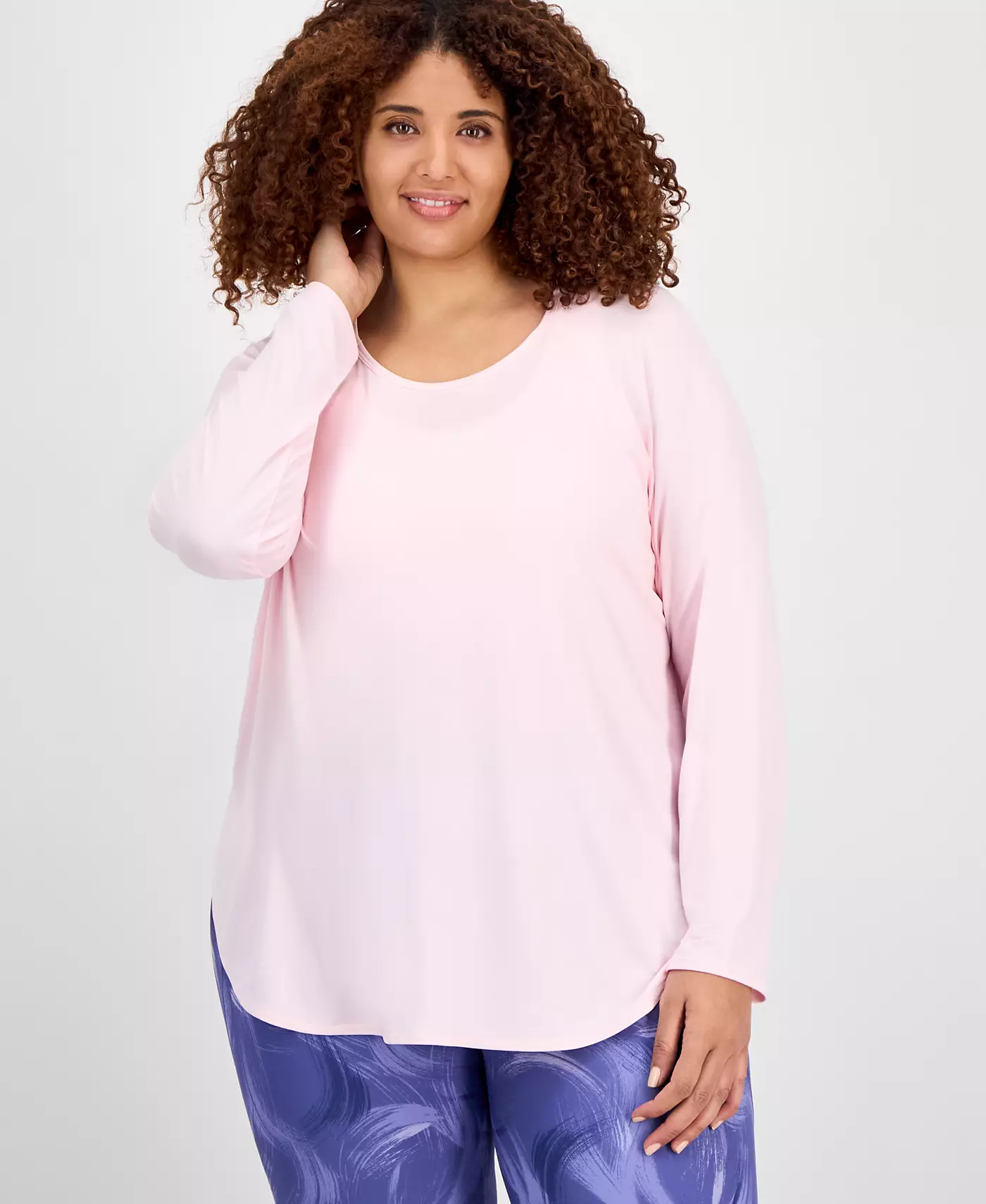 Футболка ID Ideology Plus Size Essentials с длинным рукавом