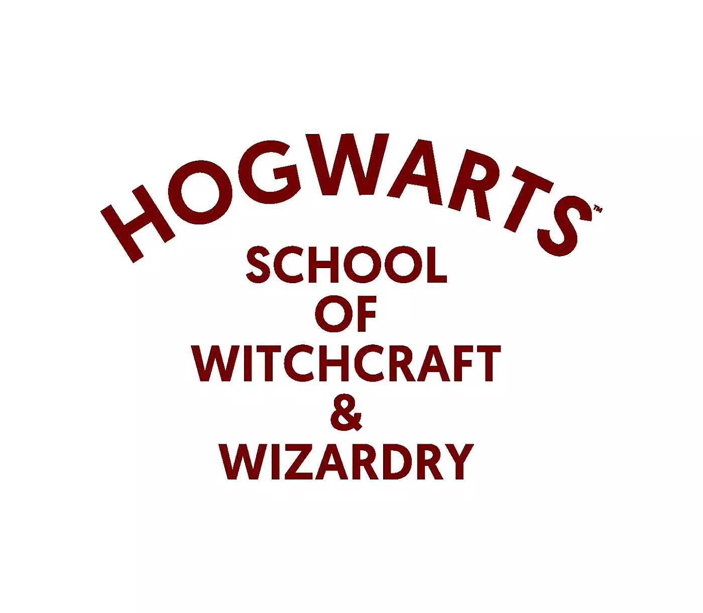 Мужская футболка Harry Potter Hogwarts Simple Text Athletic Heather - большой размер