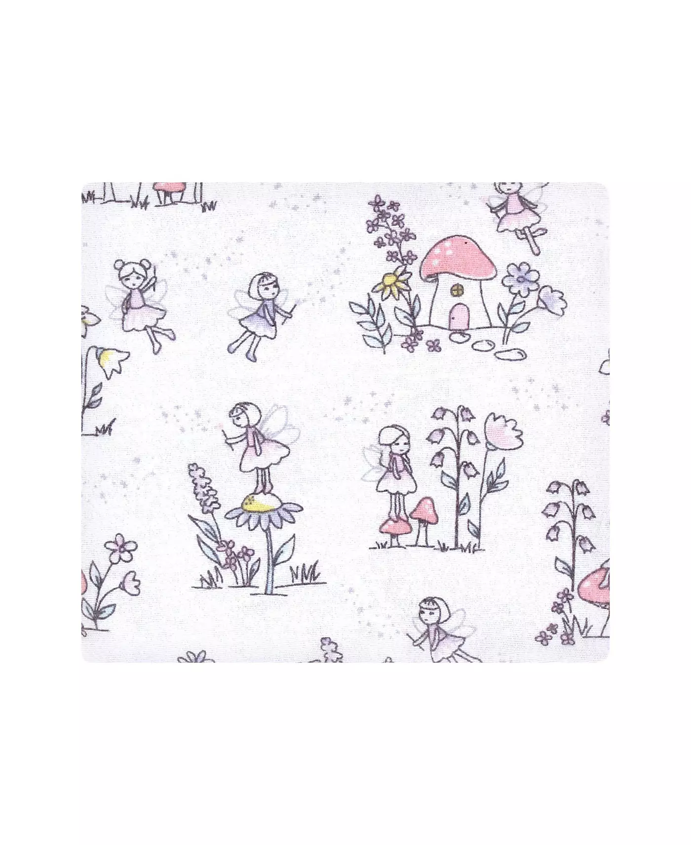 Комплект одеял для новорожденных девочек Hudson Baby из хлопка и полиэфирной фланели, Garden Fairies, один размер