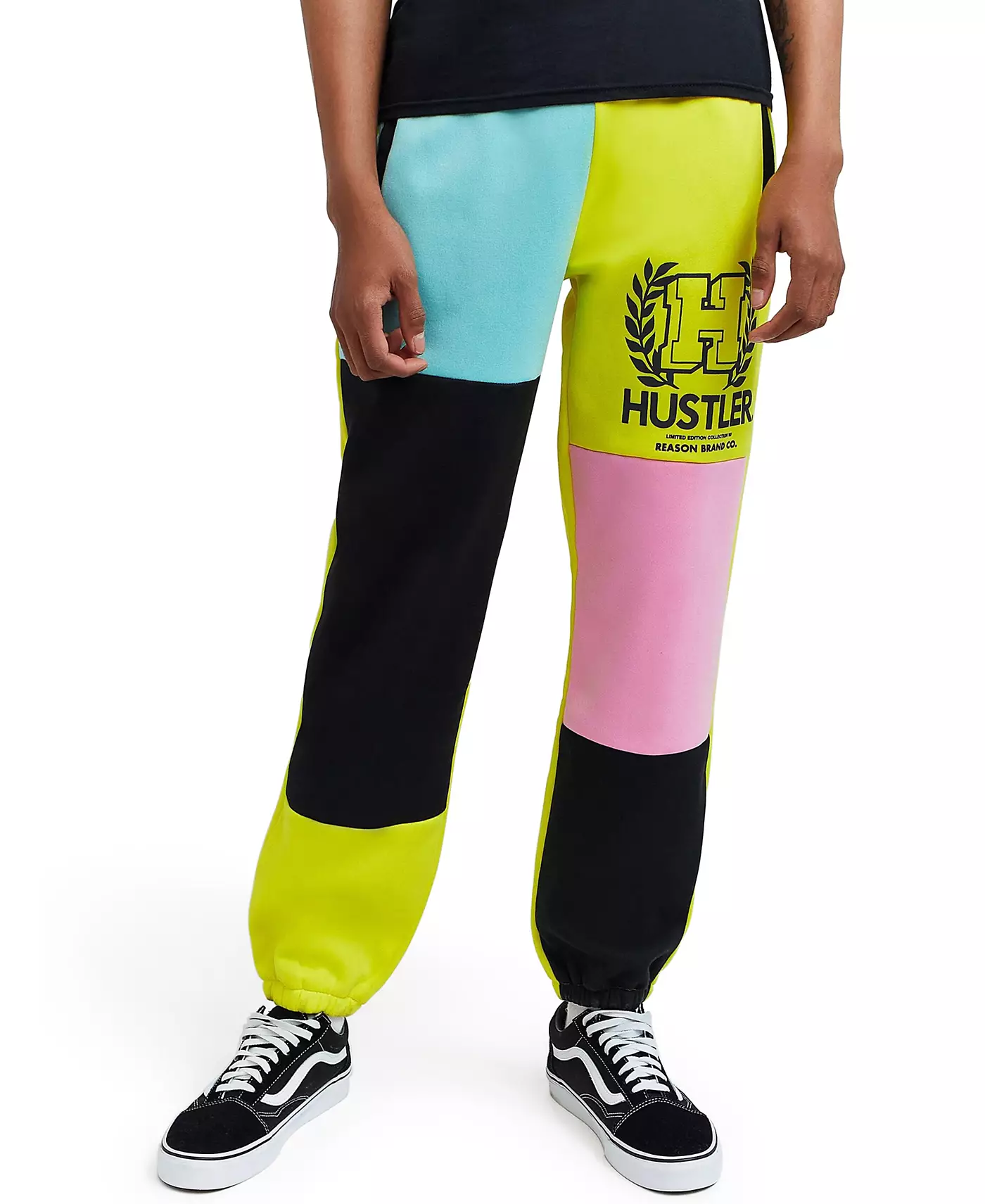 Мужские спортивные штаны с завязками на талии и эмблемой Hustler