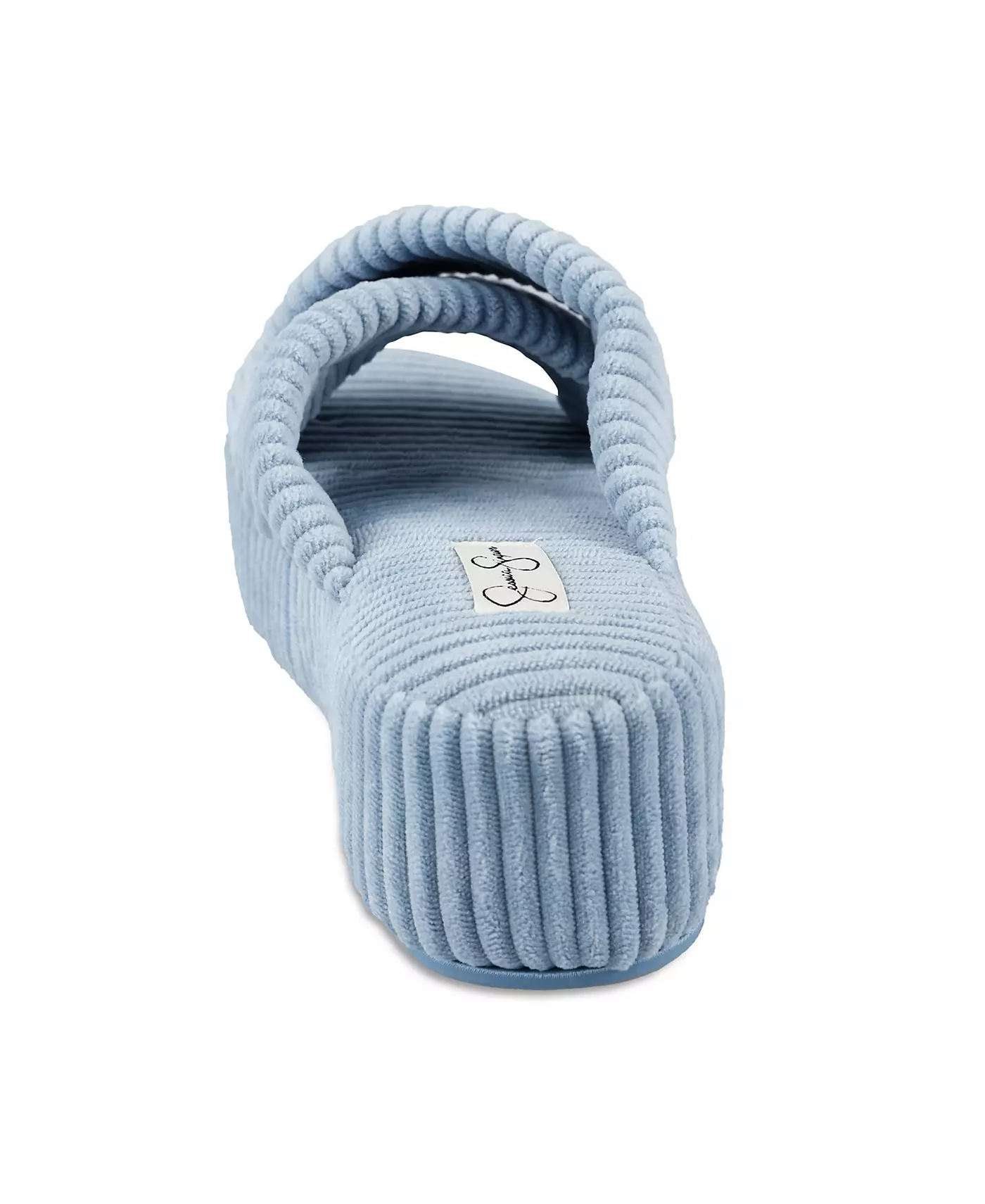 Женские тапочки Jessica Simpson из ребристого терри с перекрестными полосками на платформе