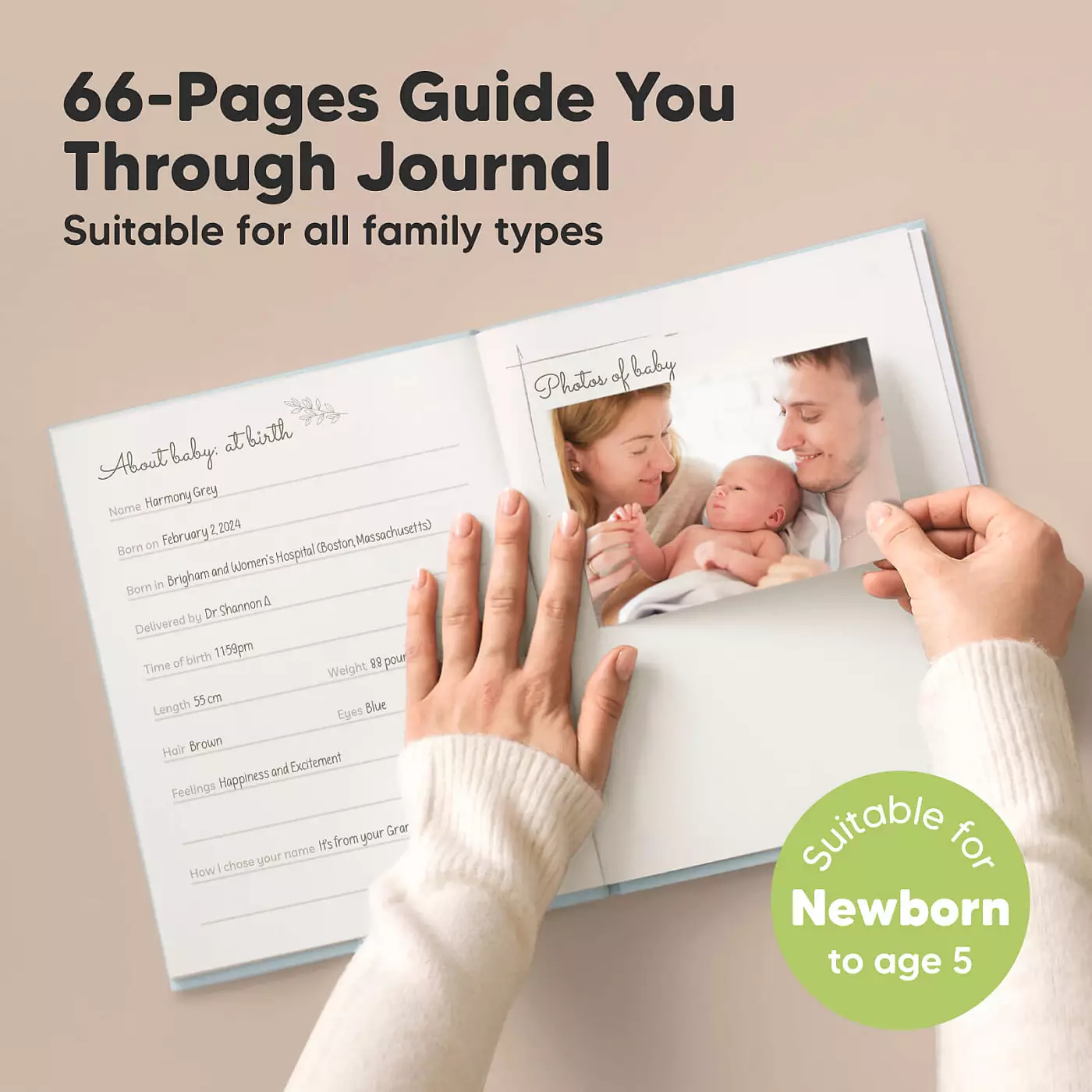 KeaBabies Sketch Baby Memory Book, детские книги для молодых родителей, журнал Milestone, 66-страничный детский альбом для девочек и мальчиков