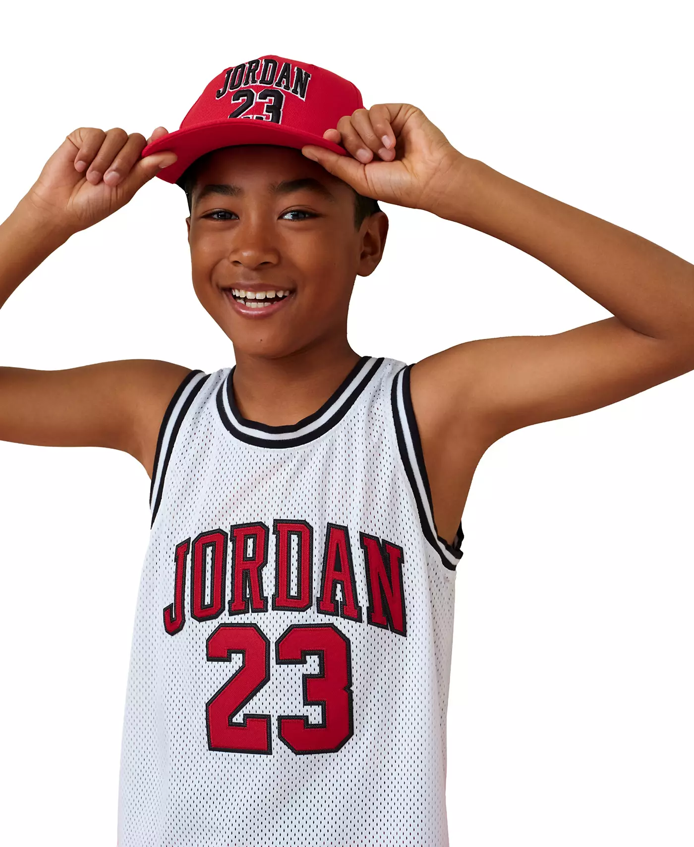 Майка Jordan Big Boys Jersey без рукавов, шорты, шапка и рюкзак