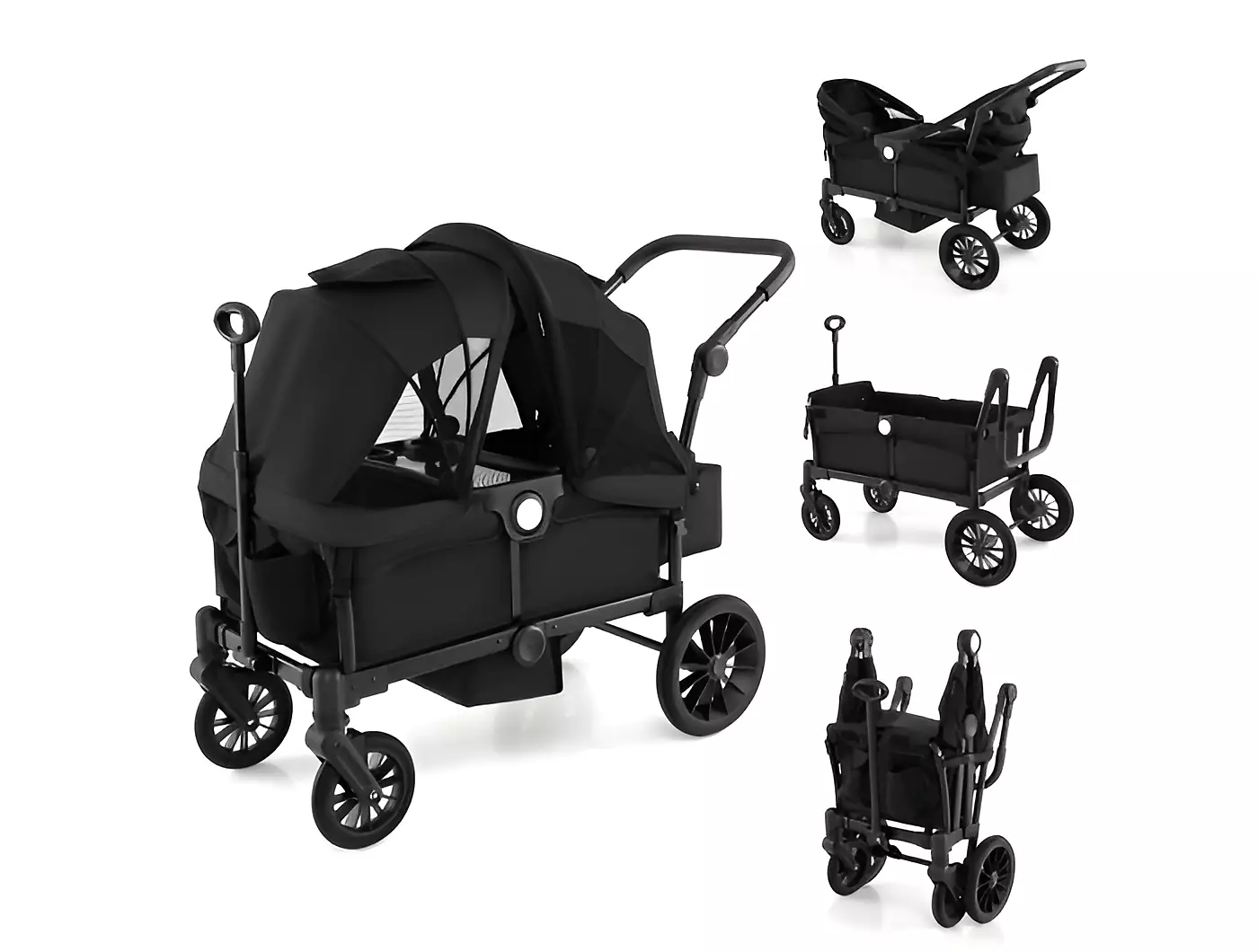 Slickblue 2-местная складная детская коляска Push Pull с регулируемой ручкой