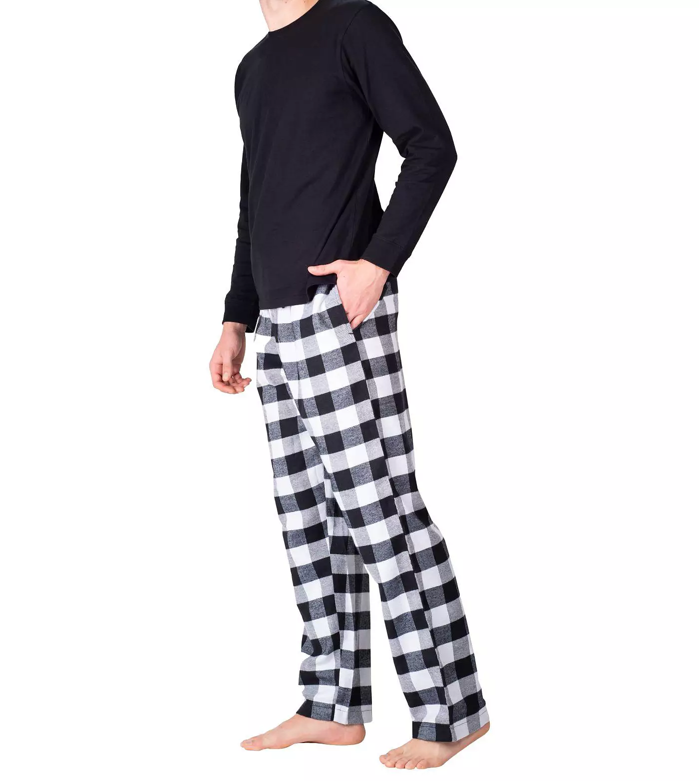 Мужской флисовый пижамный комплект SLEEPHERO с круглым вырезом