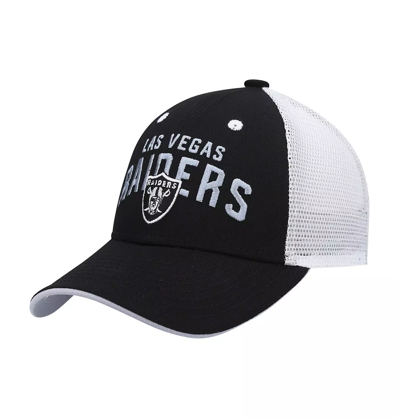 Outerstuff Дошкольный Мальчики Черный, Белый Las Vegas Raiders Core Lockup Сетчатая Спинкой Кепка