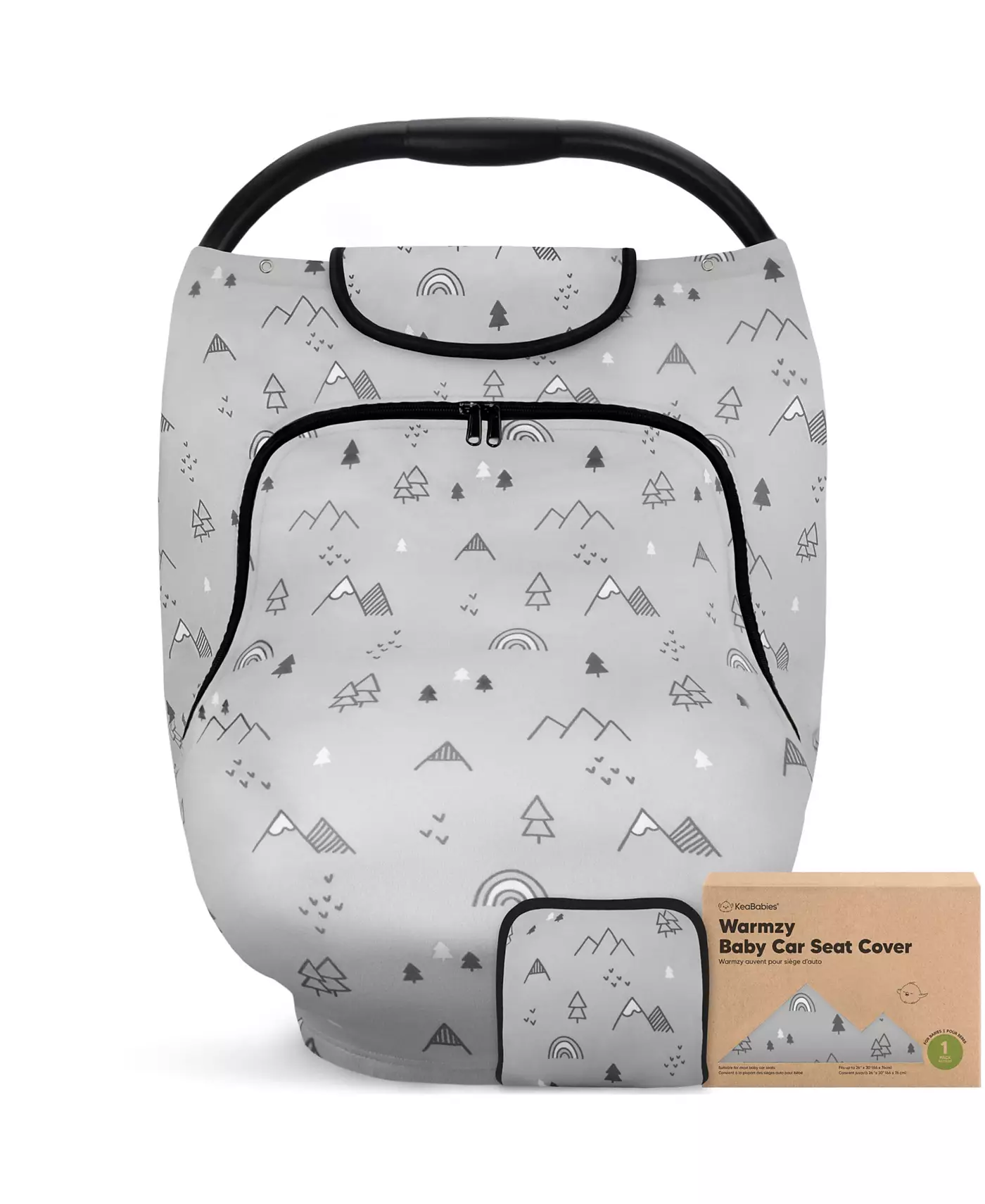 Чехол для детского автокресла KeaBabies Warmzy, универсальные эластичные чехлы для детских автокресел, зимний навес для автокресла