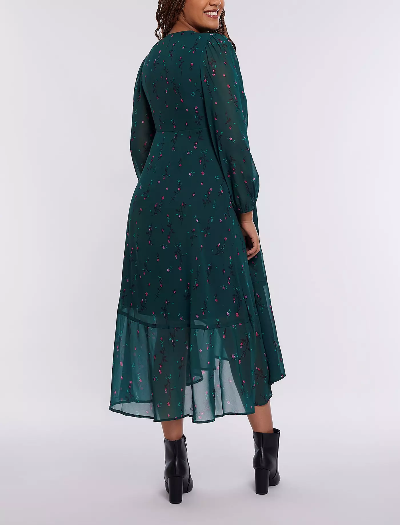 Материнство для беременных женское тканое платье-халат с длинными рукавами миди - Материнство для беременных