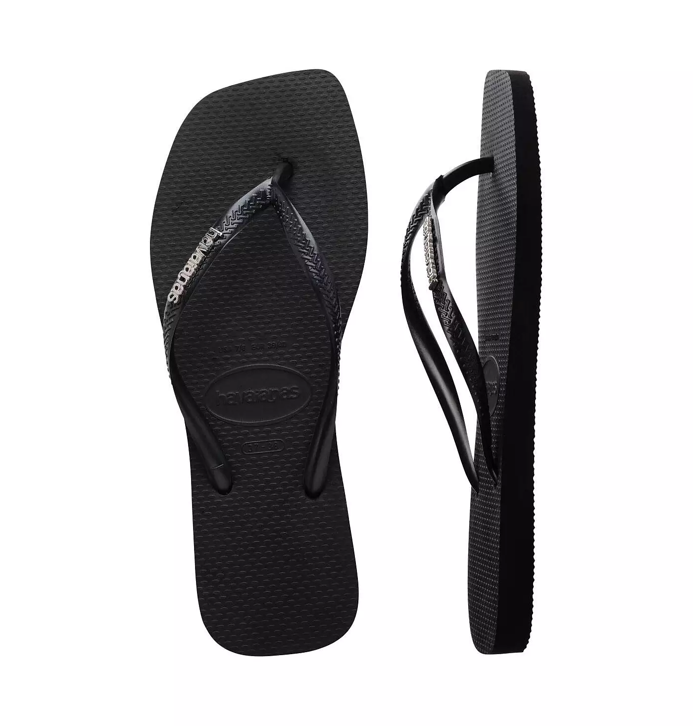 Женские узкие сандалии Havaianas с квадратным логотипом и металлическим эффектом