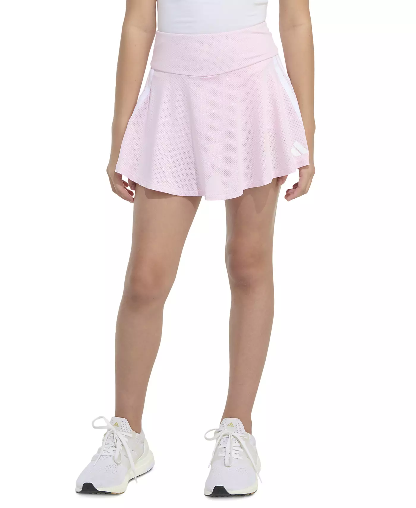 adidas Большие девочки Отдельный широкий пояс 3-полосатый Flounce юбка-шорты