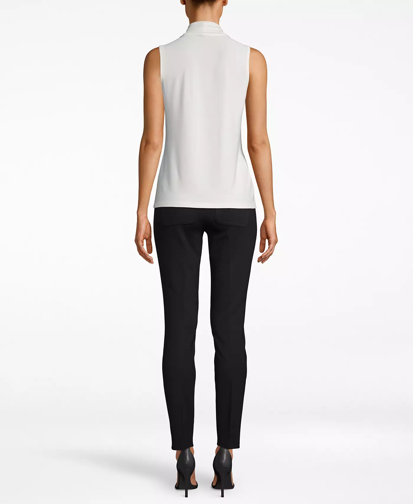 Топ Anne Klein Petite с V-образным вырезом и складками