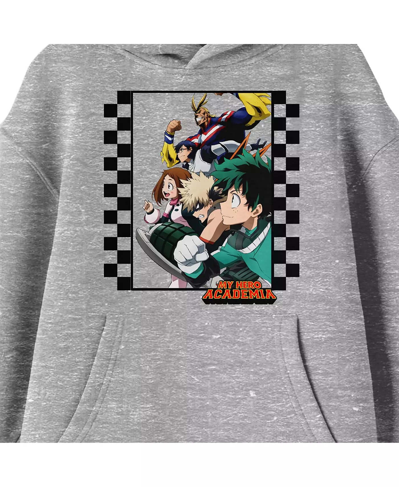 Толстовка с капюшоном My Hero Academia Boys Group Art Checkered Frame с длинным рукавом, спортивная, молодежная, размер XL