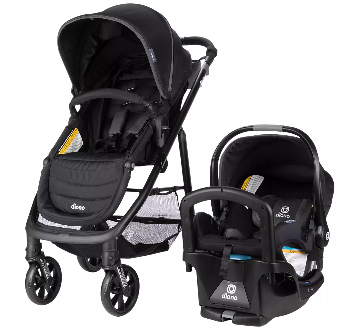 Система для путешествий Diono Quantum 4 3-в-1 с детским автокреслом LiteClik30 R SafePlus и базой, серый сланец