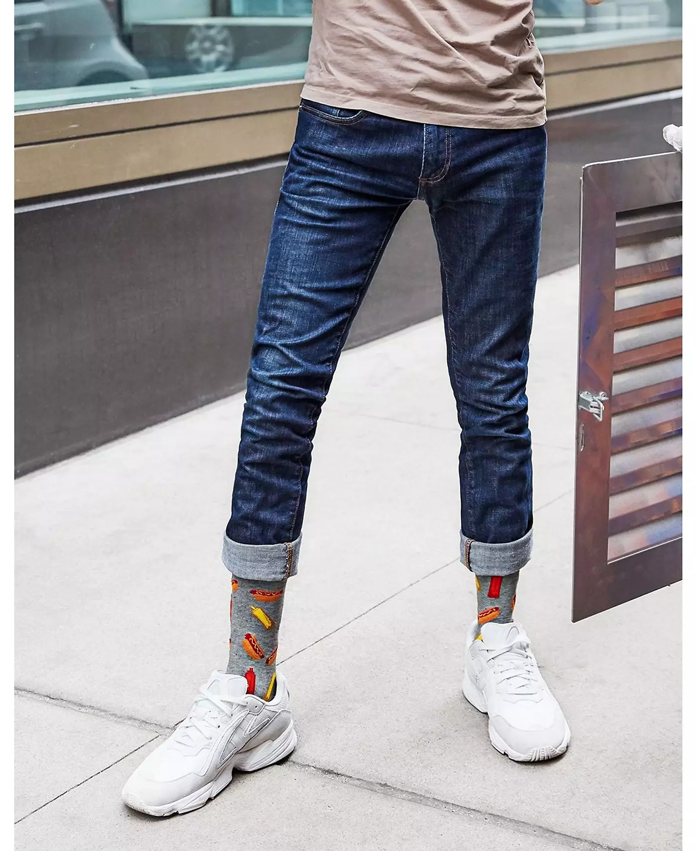 Носки мужские MeMoi Tasty Hot Dogs Novelty Crew