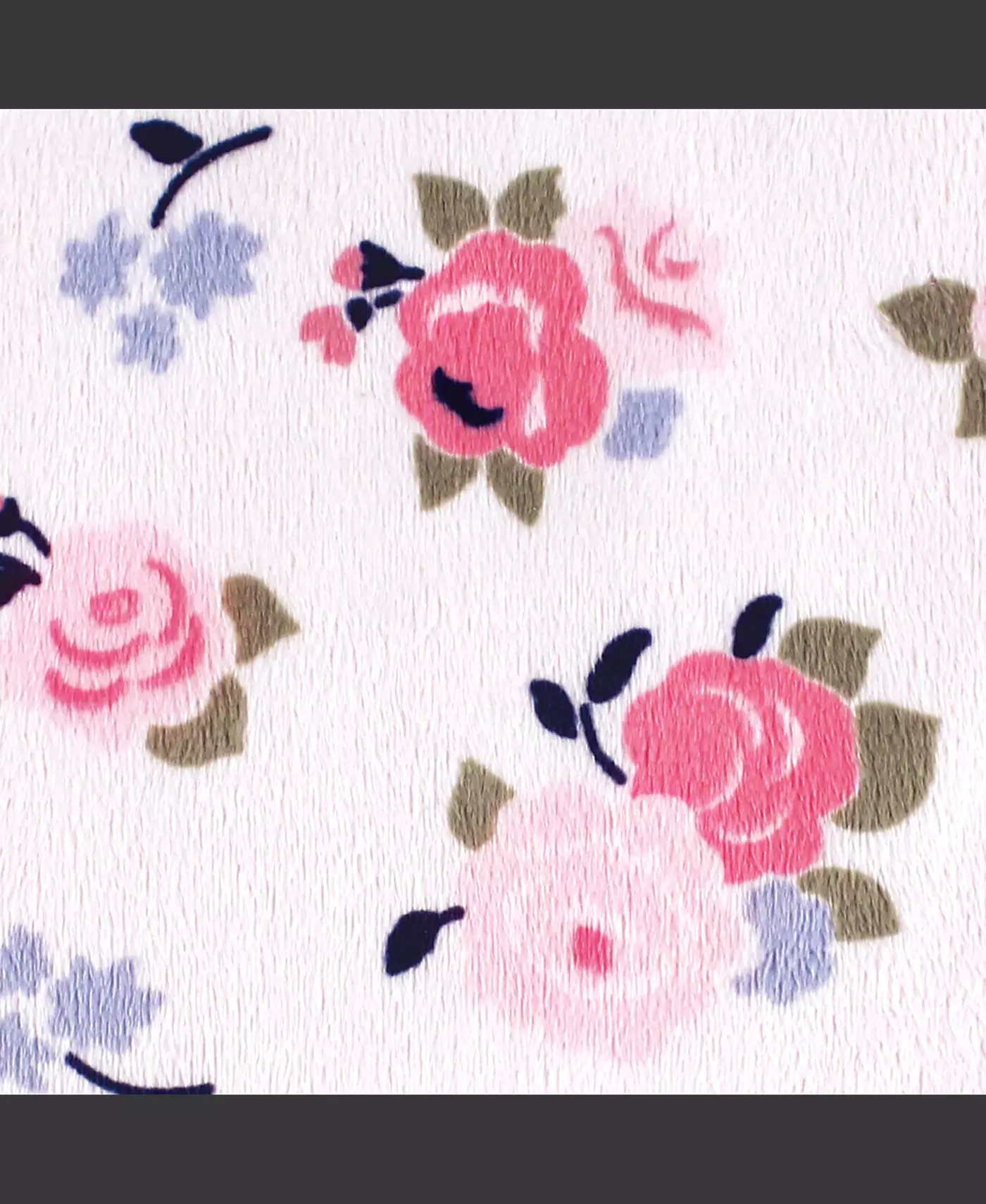 Плюшевое одеяло для девочки Luvable Friends Baby Girl с искусственной овчиной сзади, розовый цветочный узор, один размер