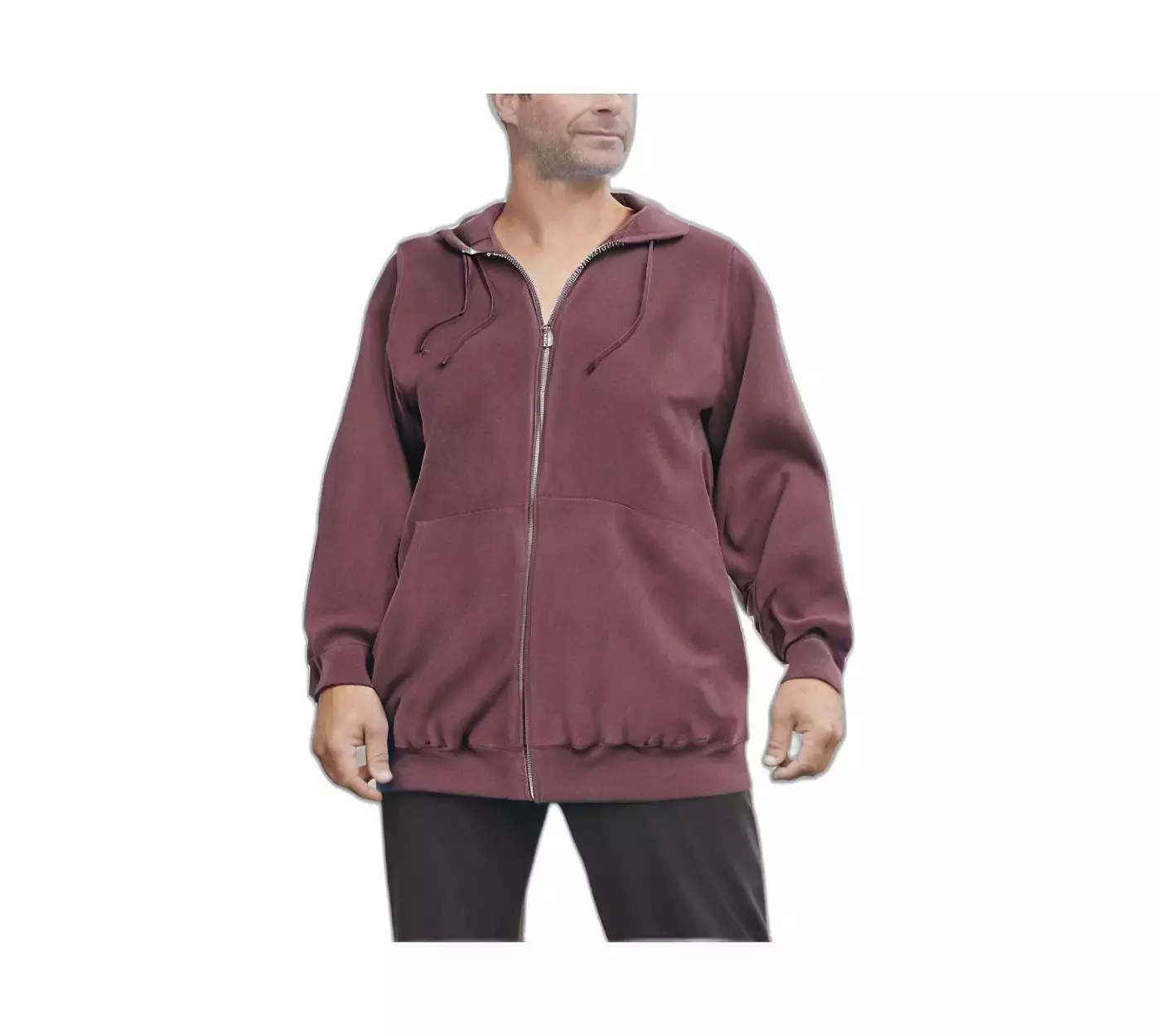 Толстовка с капюшоном KingSize Big & Tall из флиса с застежкой-молнией спереди