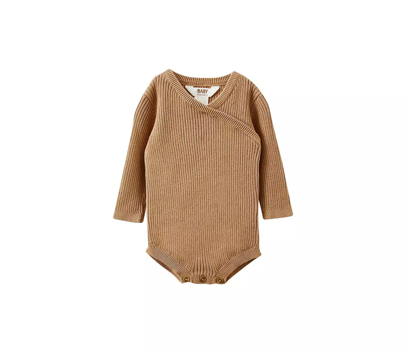 ХЛОПОК НА Baby Boys Rib Knit Cross Over Tie Bubbysuit
