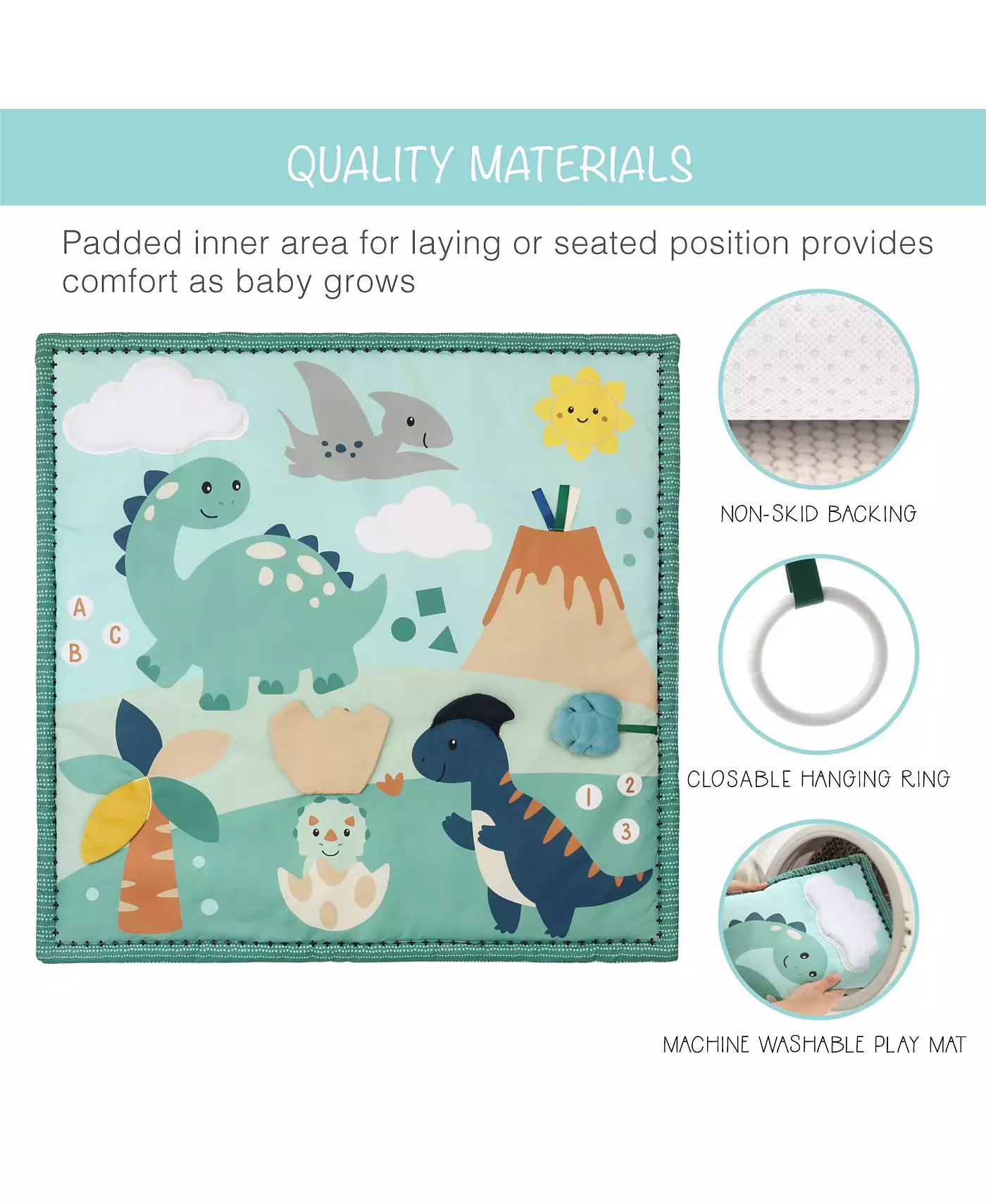 Peanutshell Dino 7-в-1 Игровой комплекс и игровой коврик для малышей