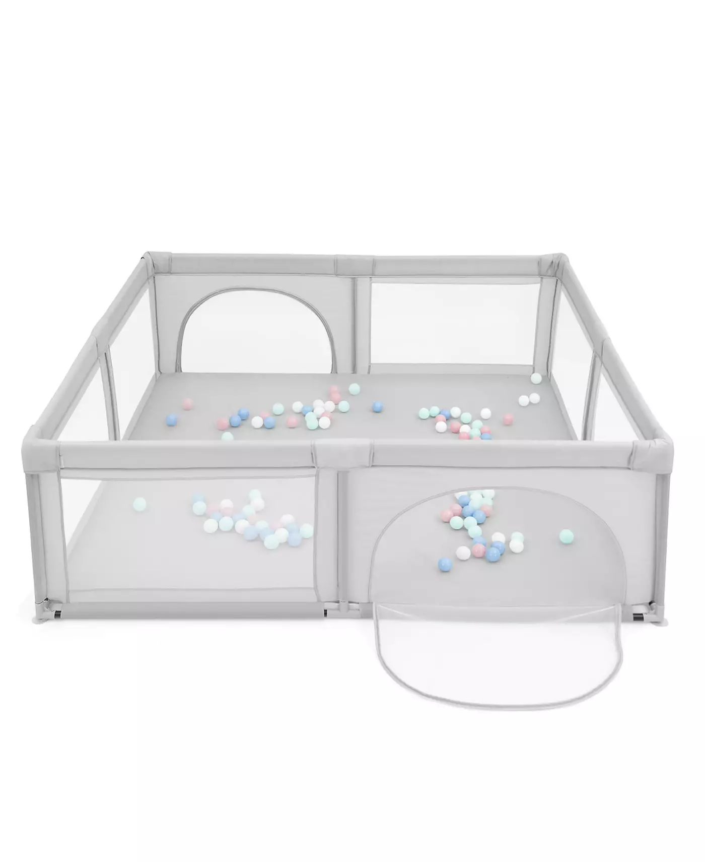 Детский манеж Costway, большой безопасный игровой центр с 50 мячами Ocean Balls