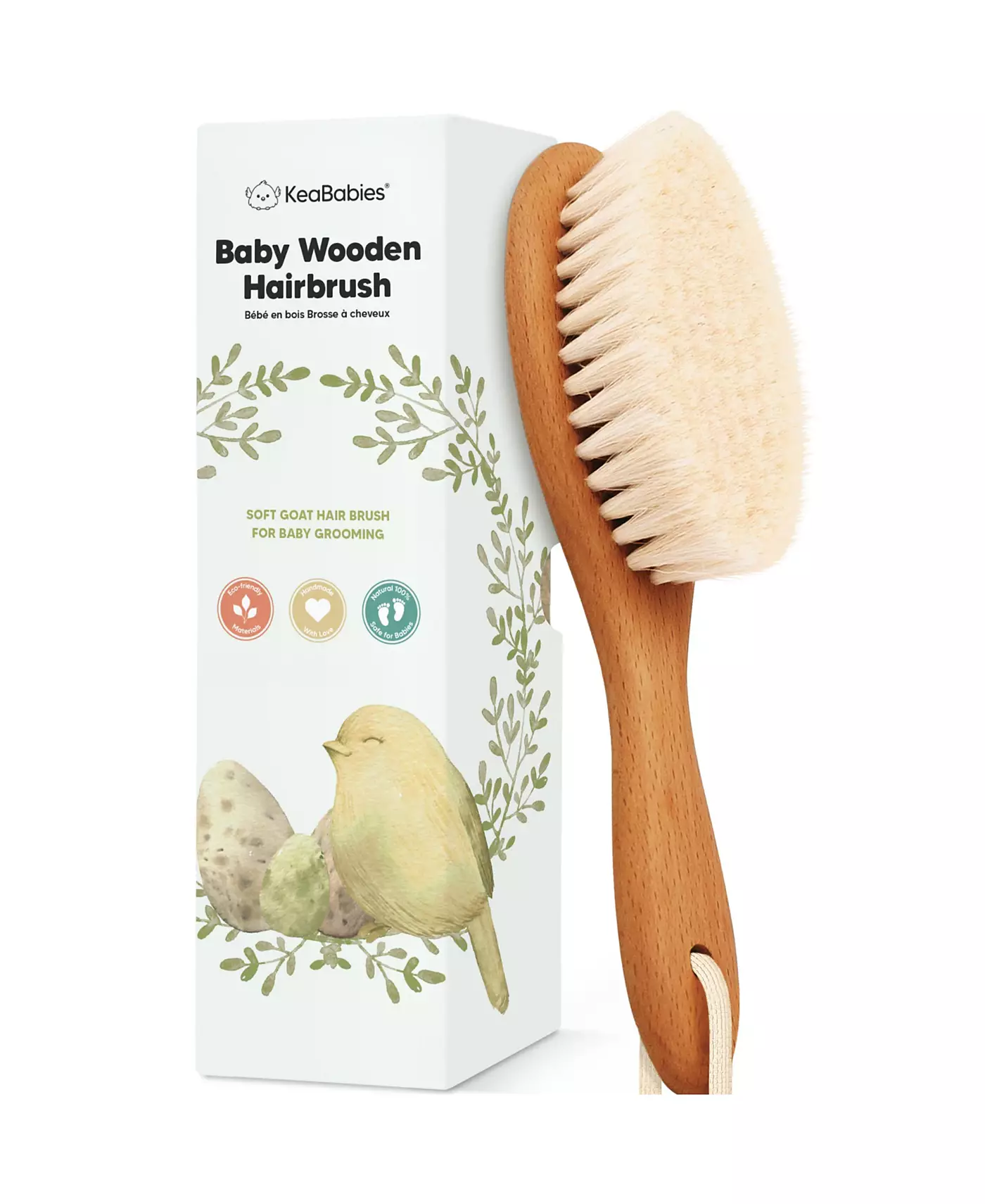 KeaBabies Детская щетка для волос, Овальная щетка-колыбель, Мягкая детская щетка для младенцев, Расческа для новорожденных девочек, мальчиков, Детская щетка для кожи головы