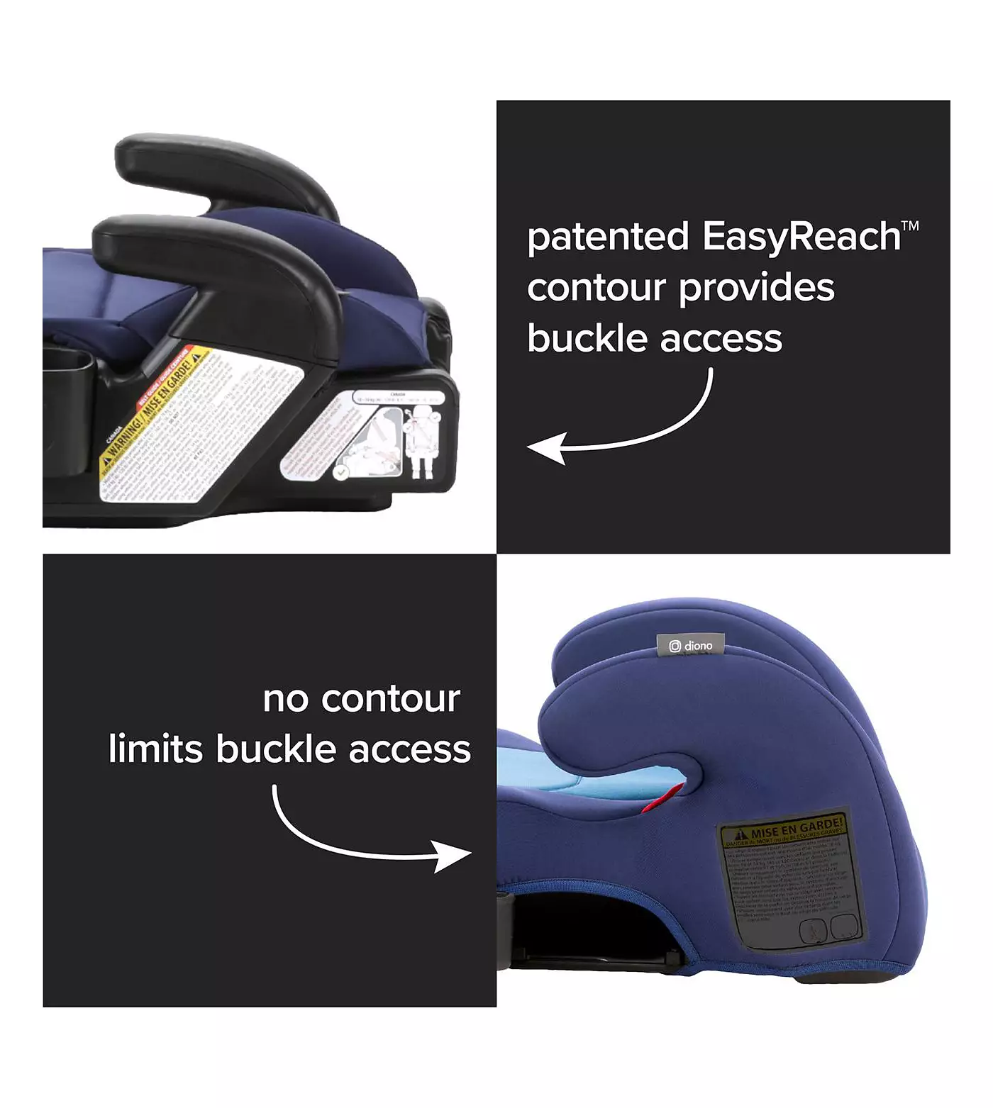 Diono Toddler Connect3 R — набор из 2 детских автокресел без спинки