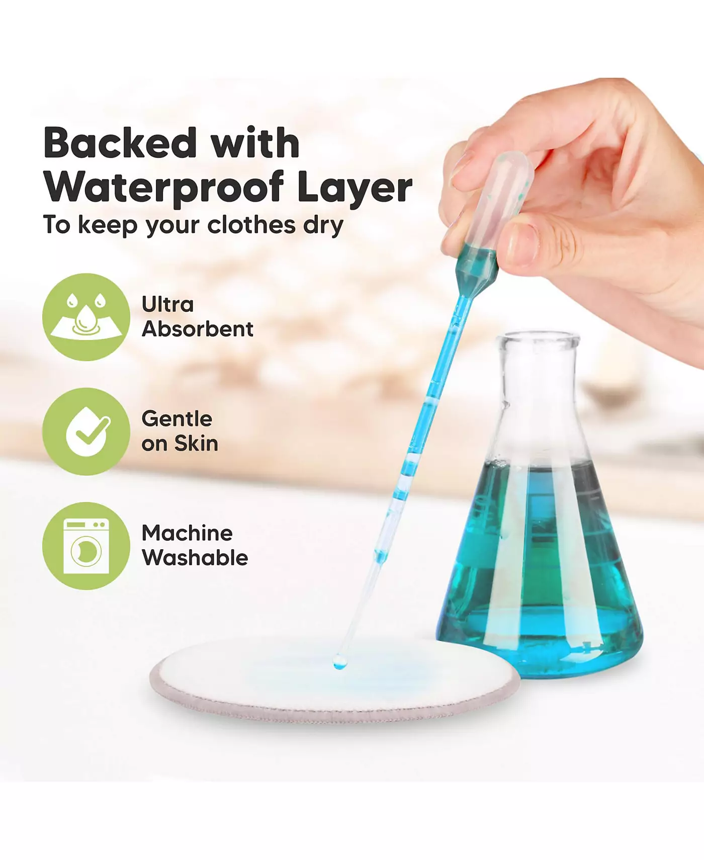 KeaBabies Maternity 14 упаковок органических прокладок для груди, моющиеся прокладки для груди + мешок для стирки, многоразовые прокладки для сосков