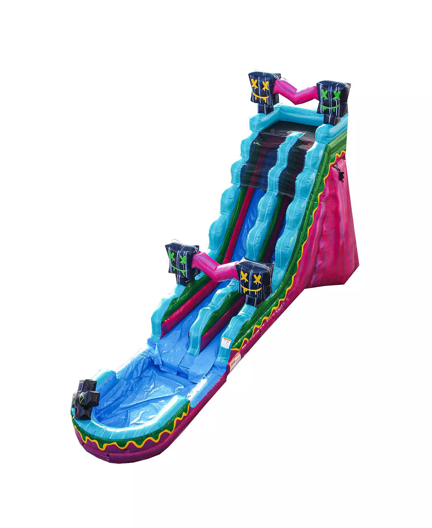 Jumporange 19 Level Up Водная горка с отсоединяемым глубоким бассейном для детей и взрослых (с нагнетателем), Коммерческий класс, Надувная для улицы, Лето, Мокрая сухая горка, Качество аренды