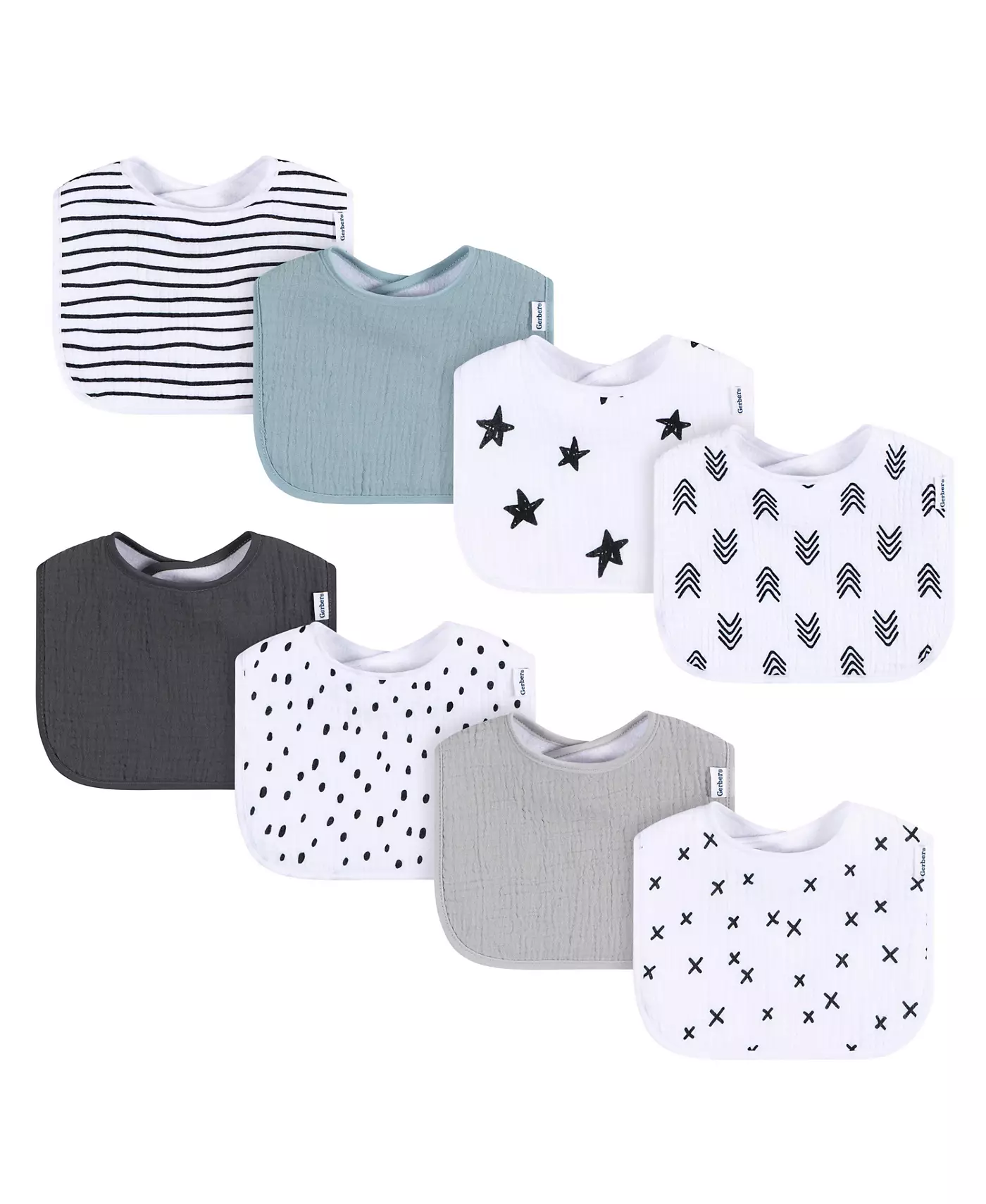 Gerber Baby Muslin 8 шт. в упаковке, слюнявчики