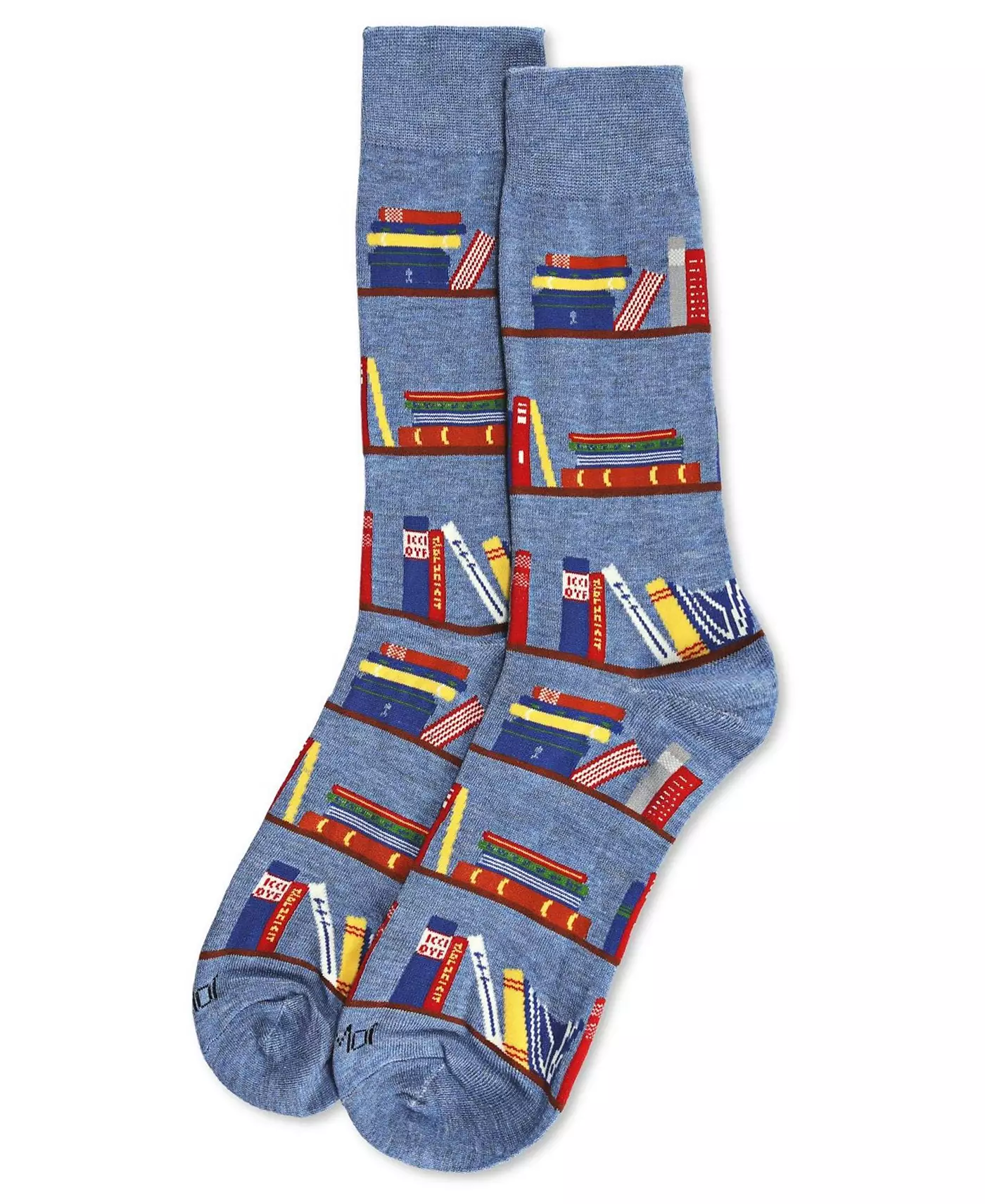 Носки мужские MeMoi Bookshelf Bibliophile Rayon from Bamboo Novelty Crew Socks