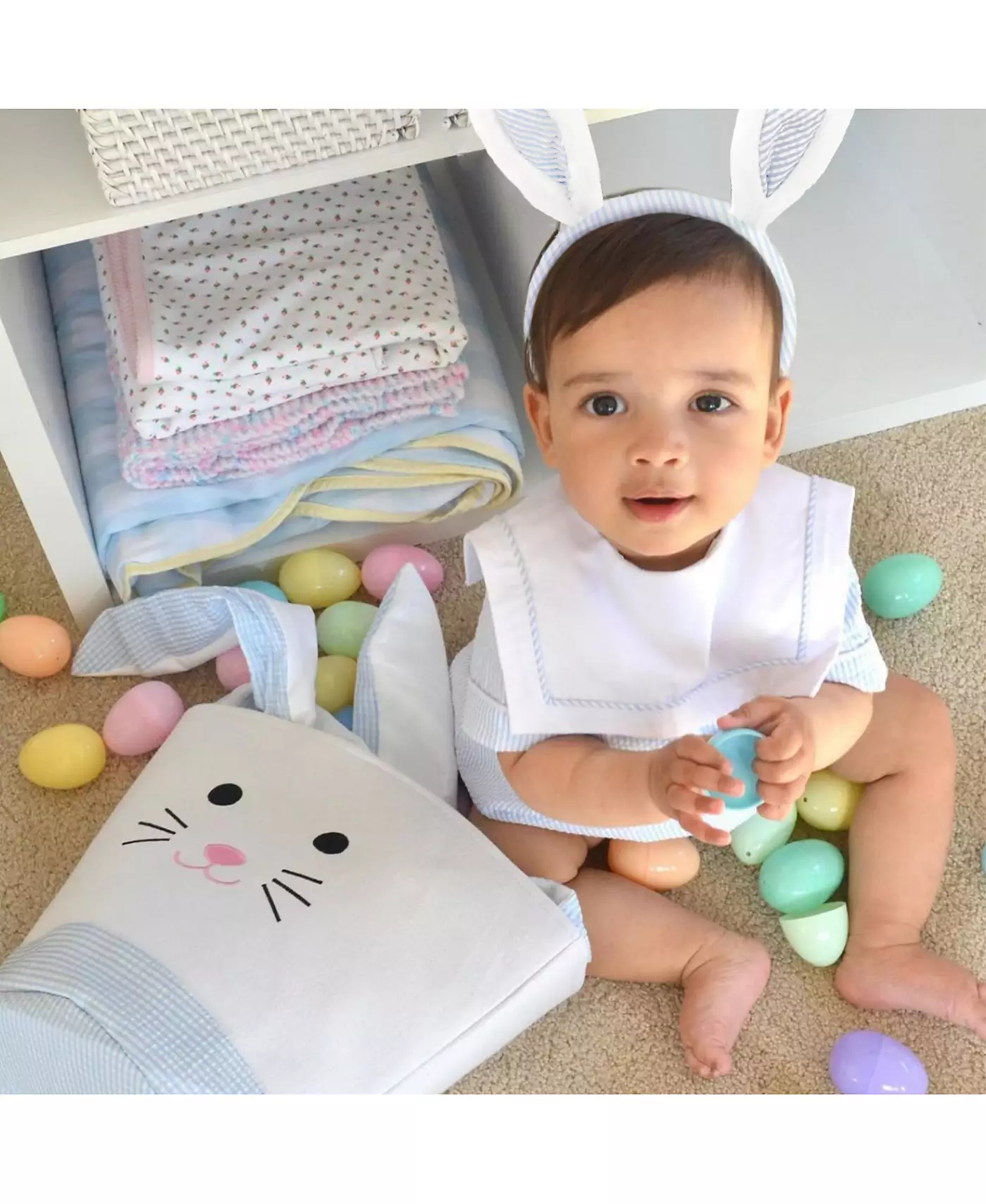 Повязка на голову с ушками кролика Bits & Bows